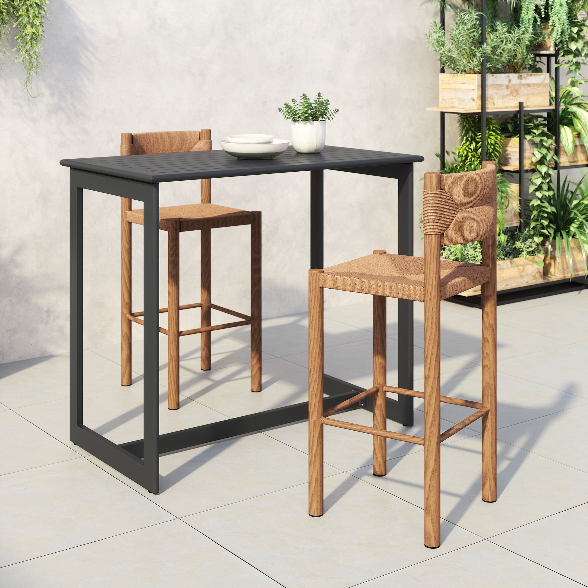 Iska Barstool (Set of 2) Natural - Disselt Designs