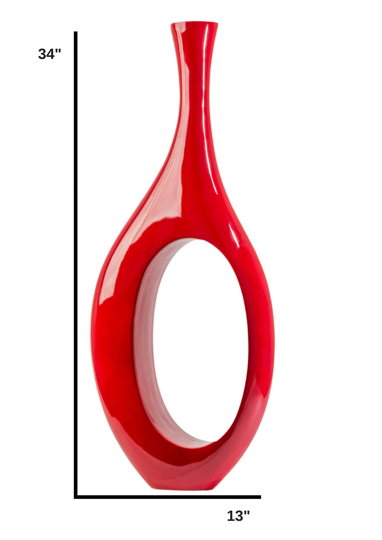Trombone Red // Set of Two Vases - Disselt Designs