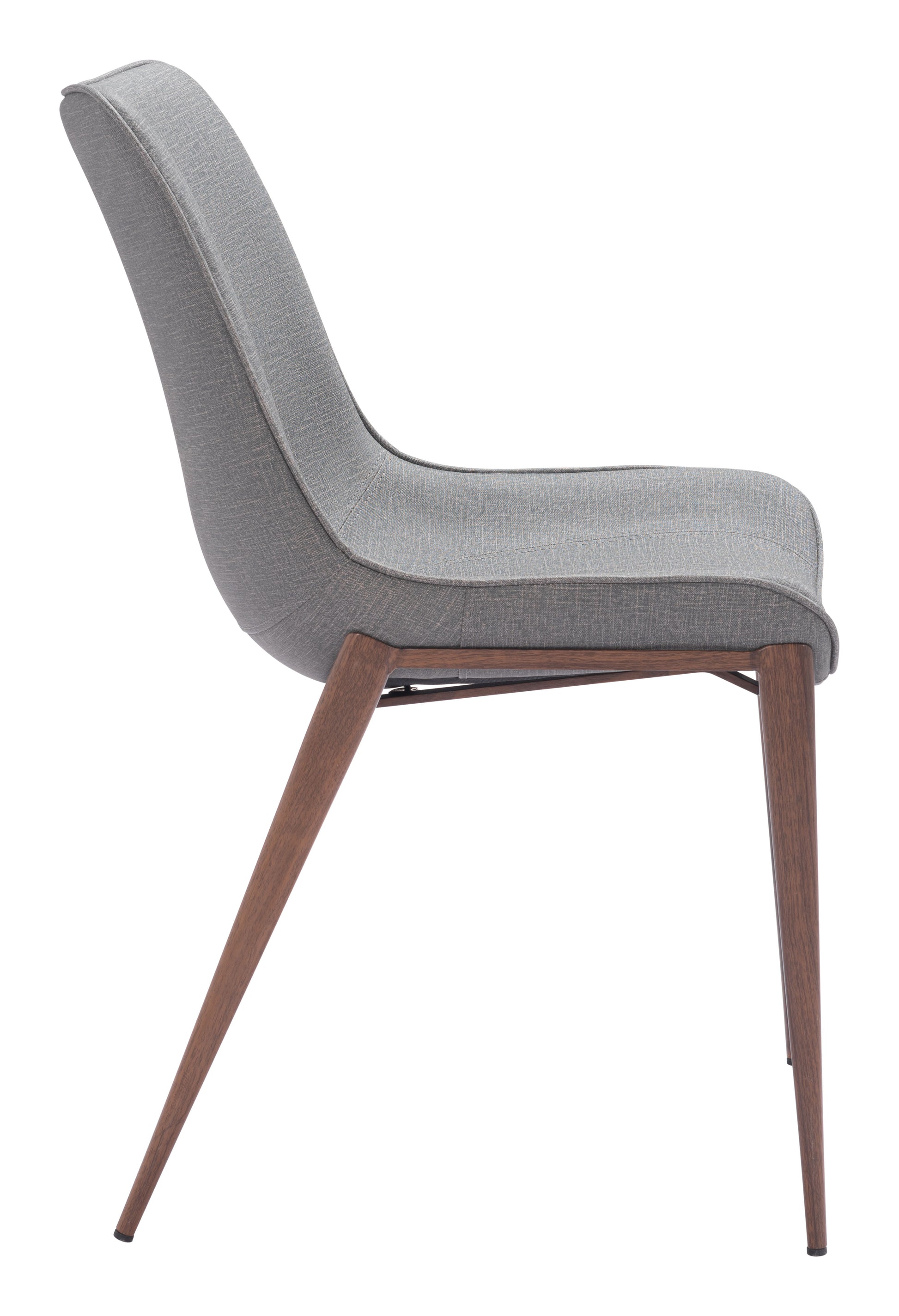 Magnus Dining Chair (Set of 2) Slate Gray & Walnut - Disselt Designs
