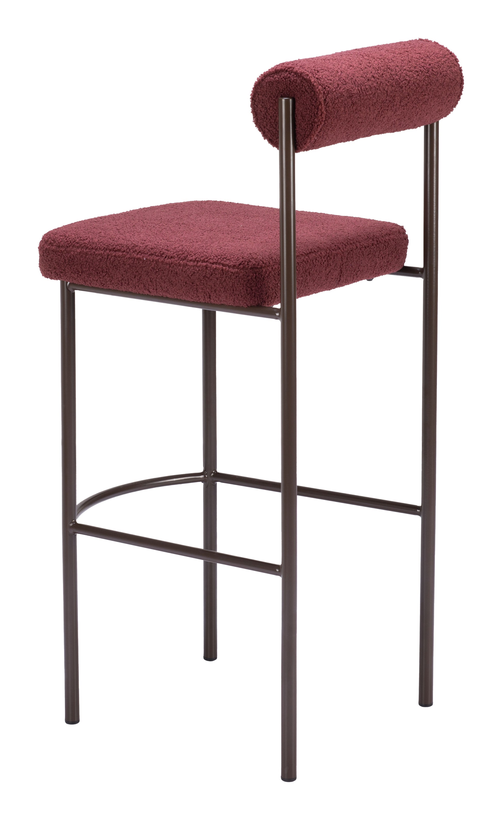 Livorno Barstool (Set of 2) Red & Bronze - Disselt Designs
