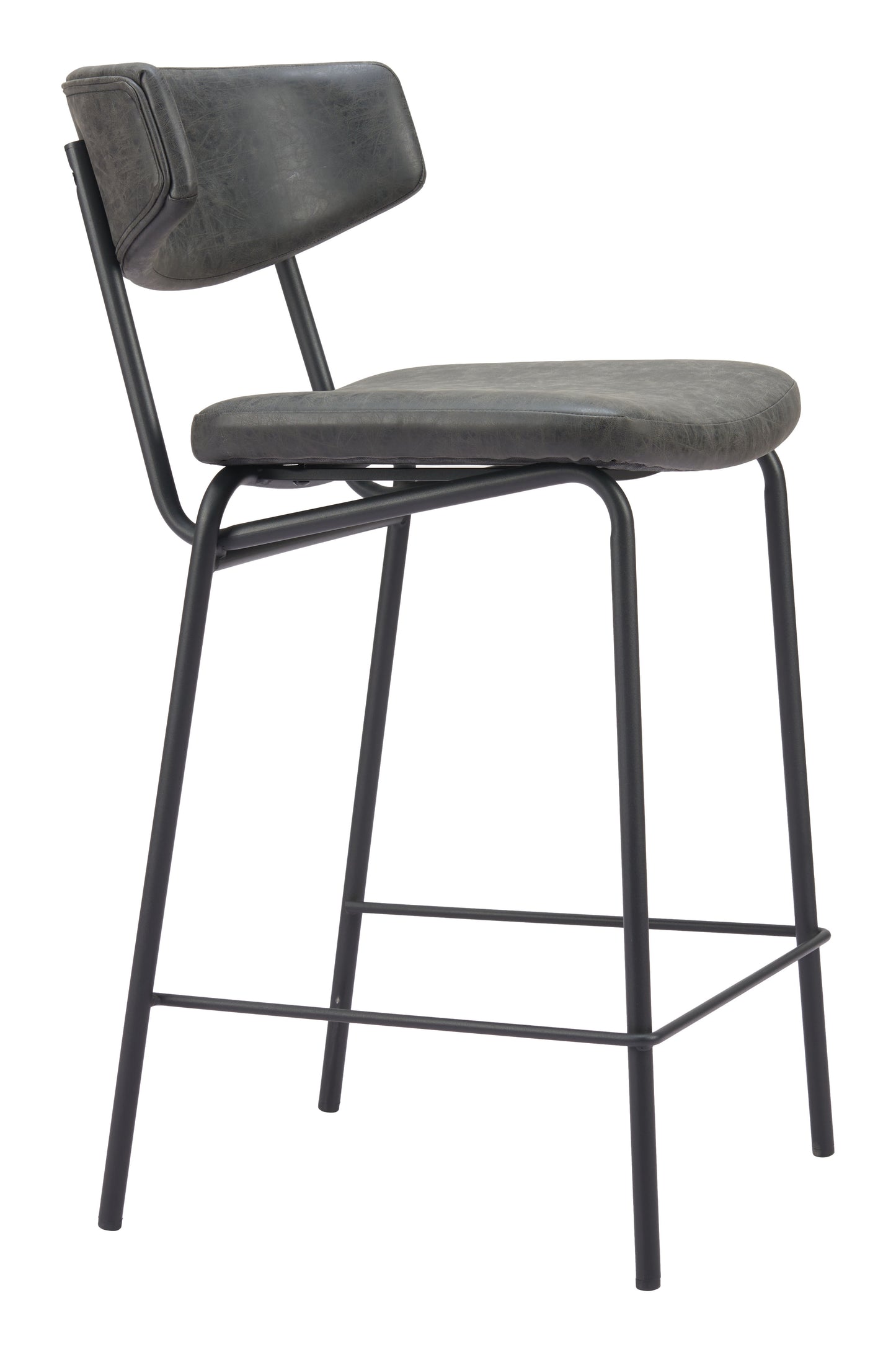 Charon Counter Stool (Set of 2) Vintage Black - Disselt Designs