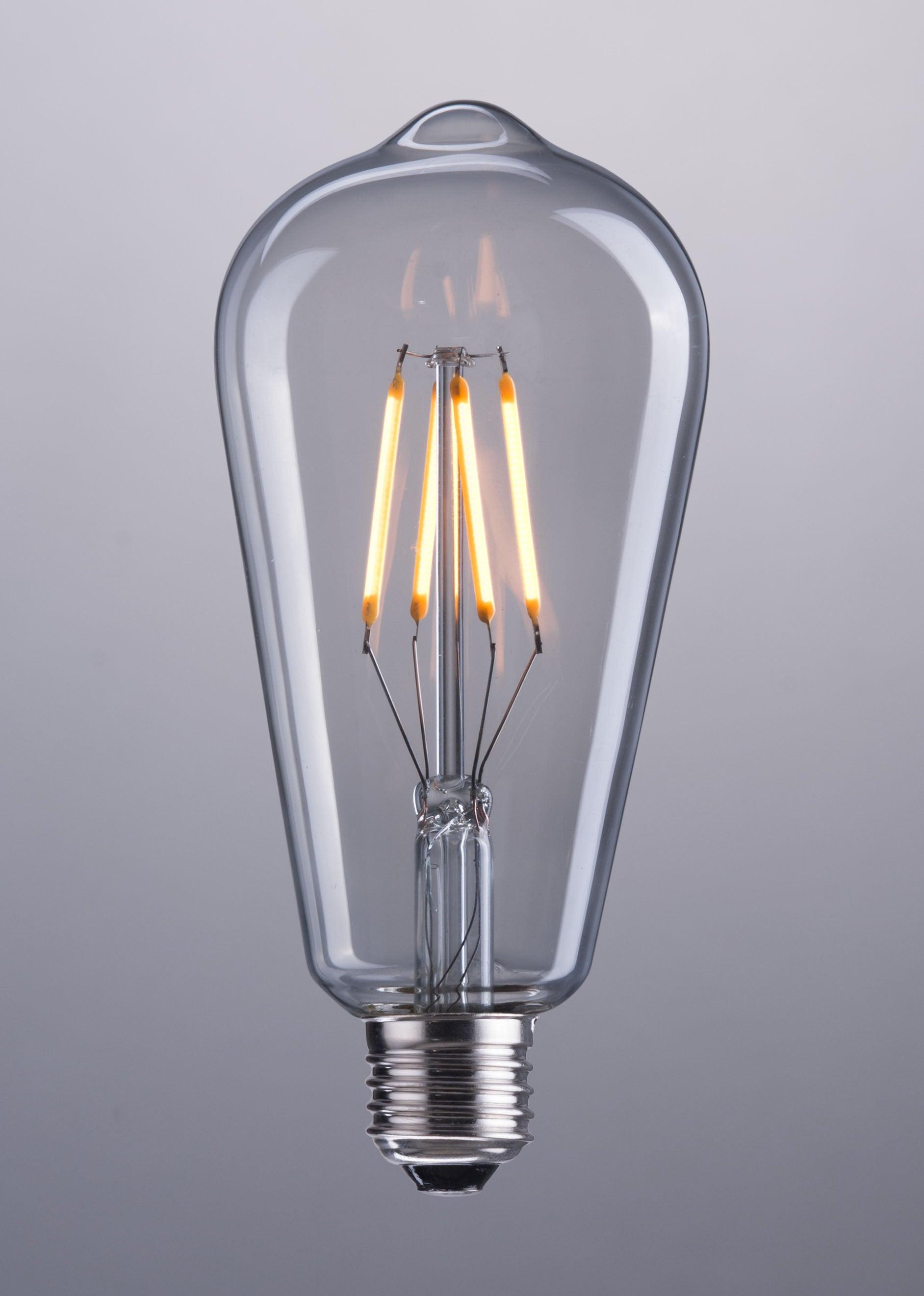 E26 ST64 4W 146x64mm LED Light Bulb Clear - Disselt Designs