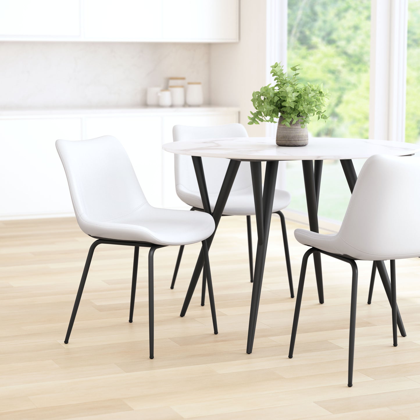 Byron Dining Chair (Set of 2) White - Disselt Designs