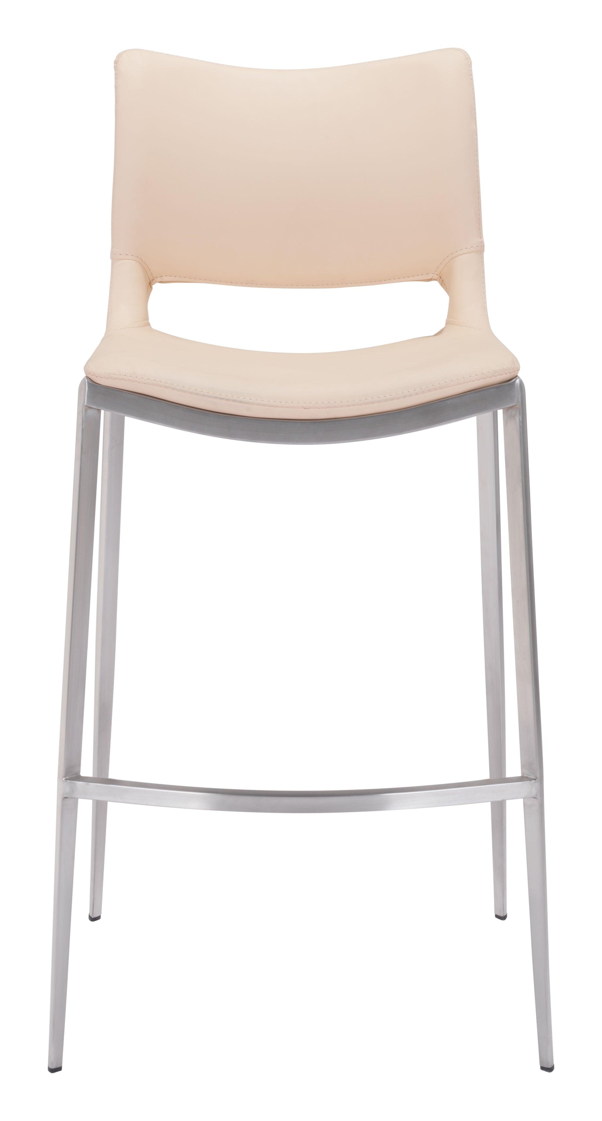 Ace Barstool (Set of 2) Light Pink & Silver - Disselt Designs