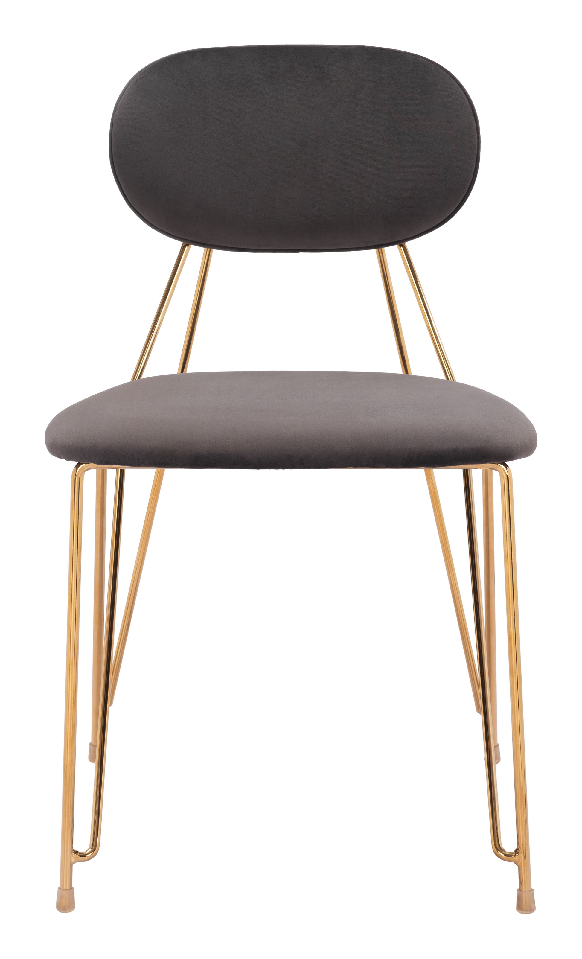 Georges Dining Chair (Set of 2) Gray & Gold - Disselt Designs