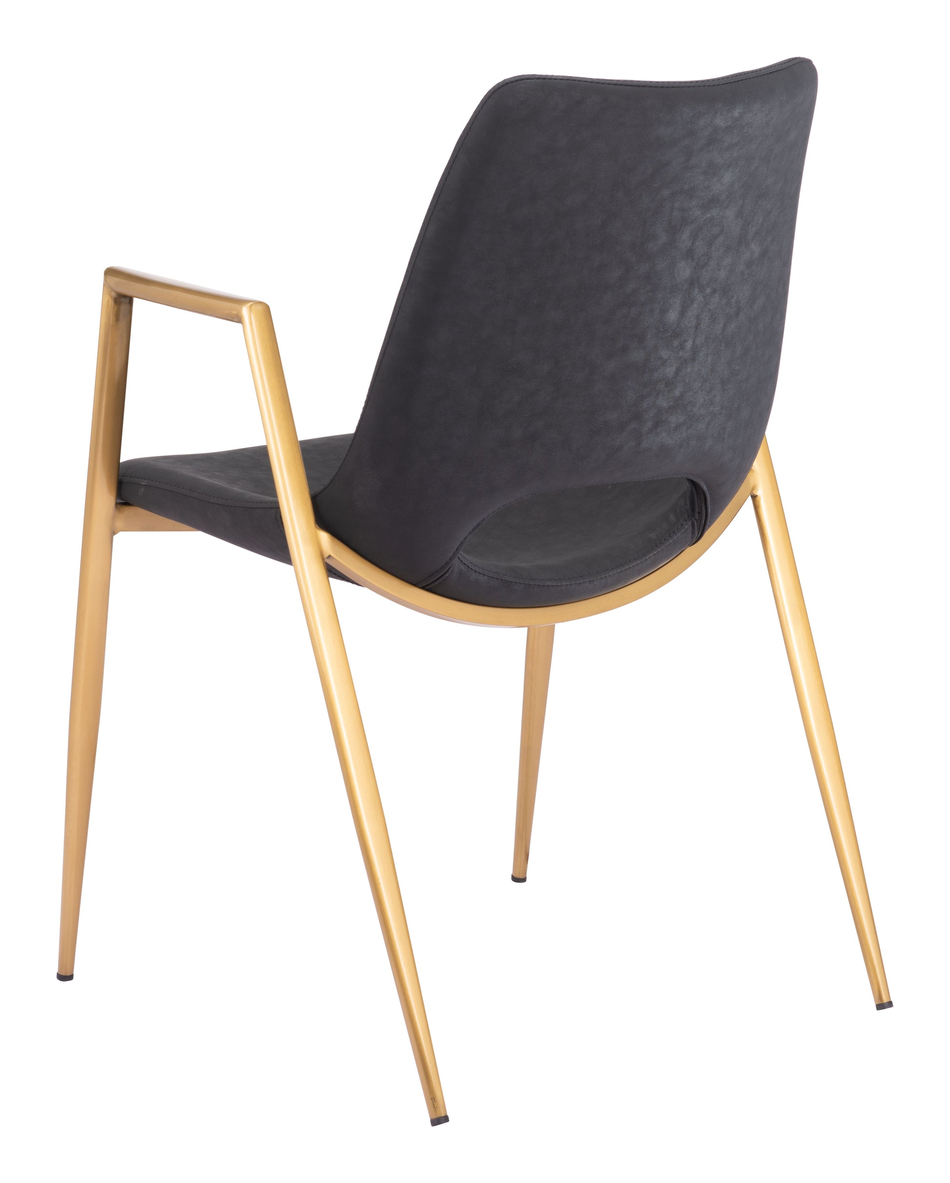 Desi Dining Chair (Set of 2) Black & Gold - Disselt Designs