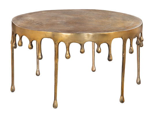 Drip Coffee Table Antique Brass - Disselt Designs