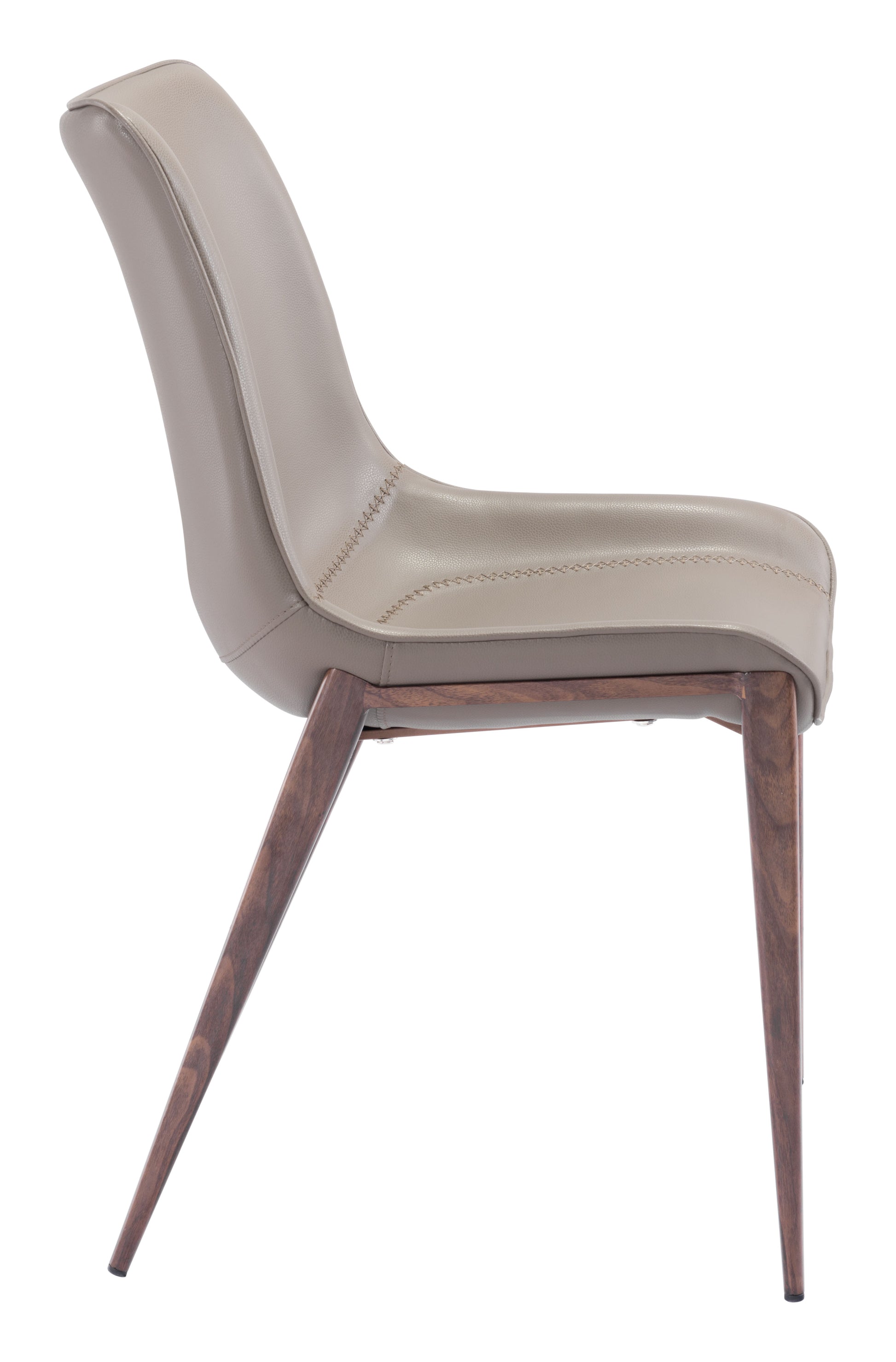 Magnus Dining Chair (Set of 2) Brown & Walnut - Disselt Designs