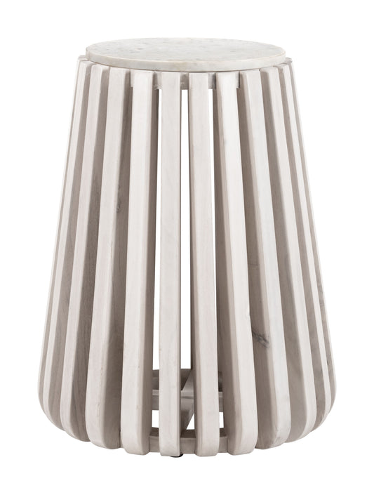 Cyprus Side Table White & Whitewashed - Disselt Designs