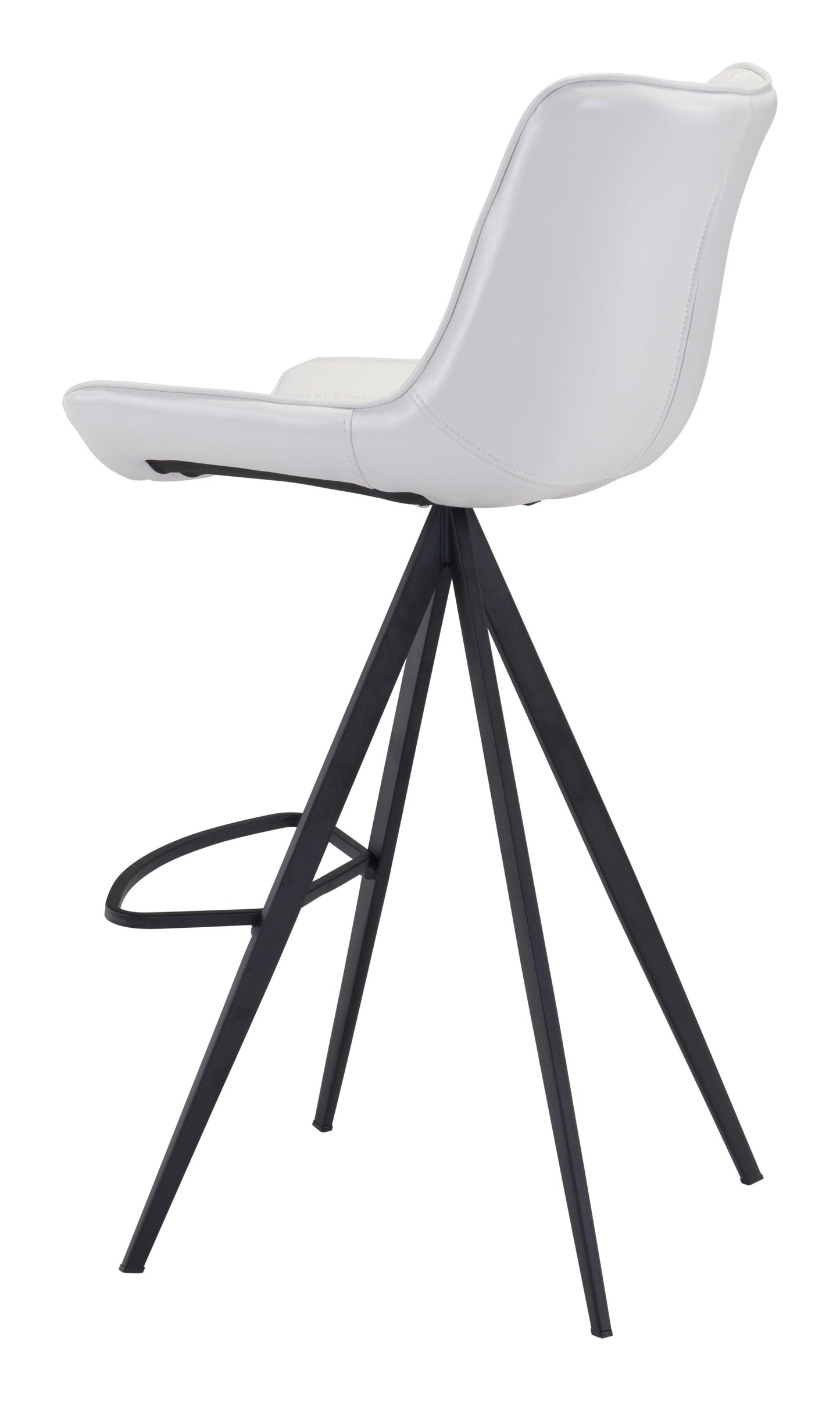 Aki Barstool (Set of 2) White & Black - Disselt Designs