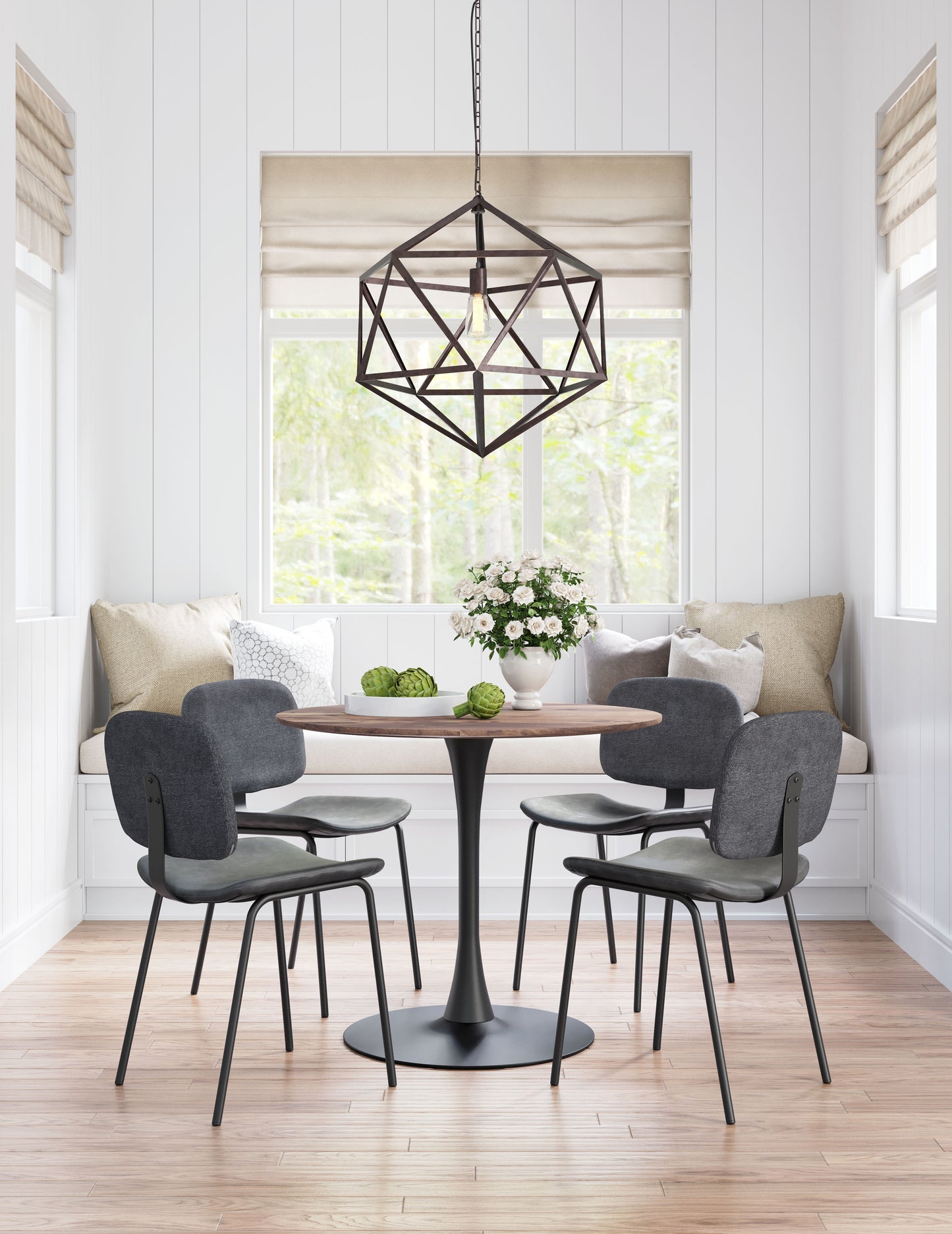 Worcester Dining Chair (Set of 2) Gray - Disselt Designs