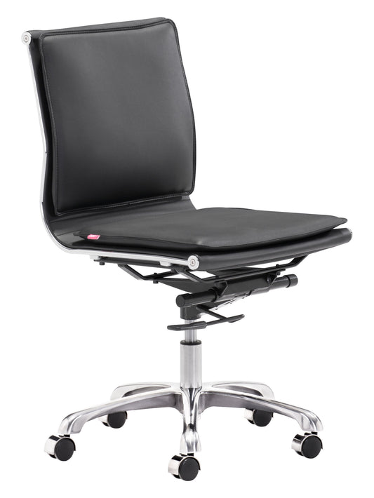 Lider Plus Armless Office Chair Black - Disselt Designs