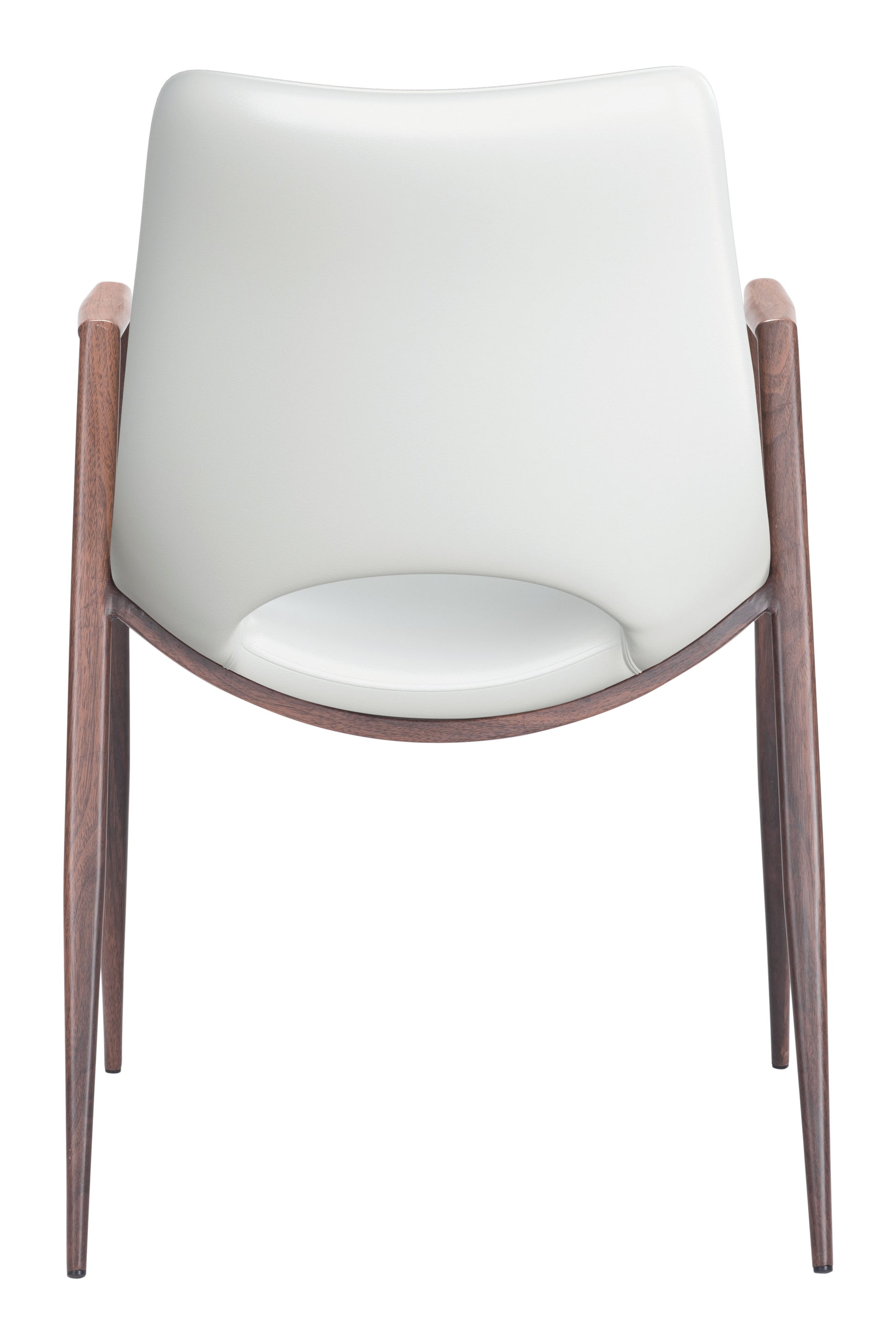 Desi Dining Chair (Set of 2) White & Walnut - Disselt Designs