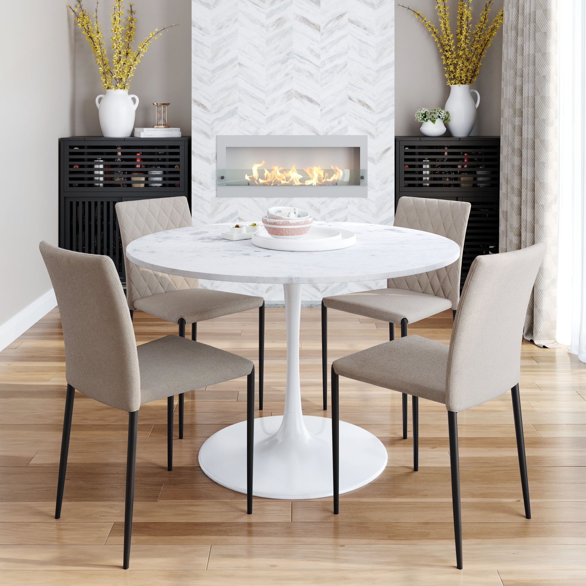 Phoenix Dining Table White - Disselt Designs