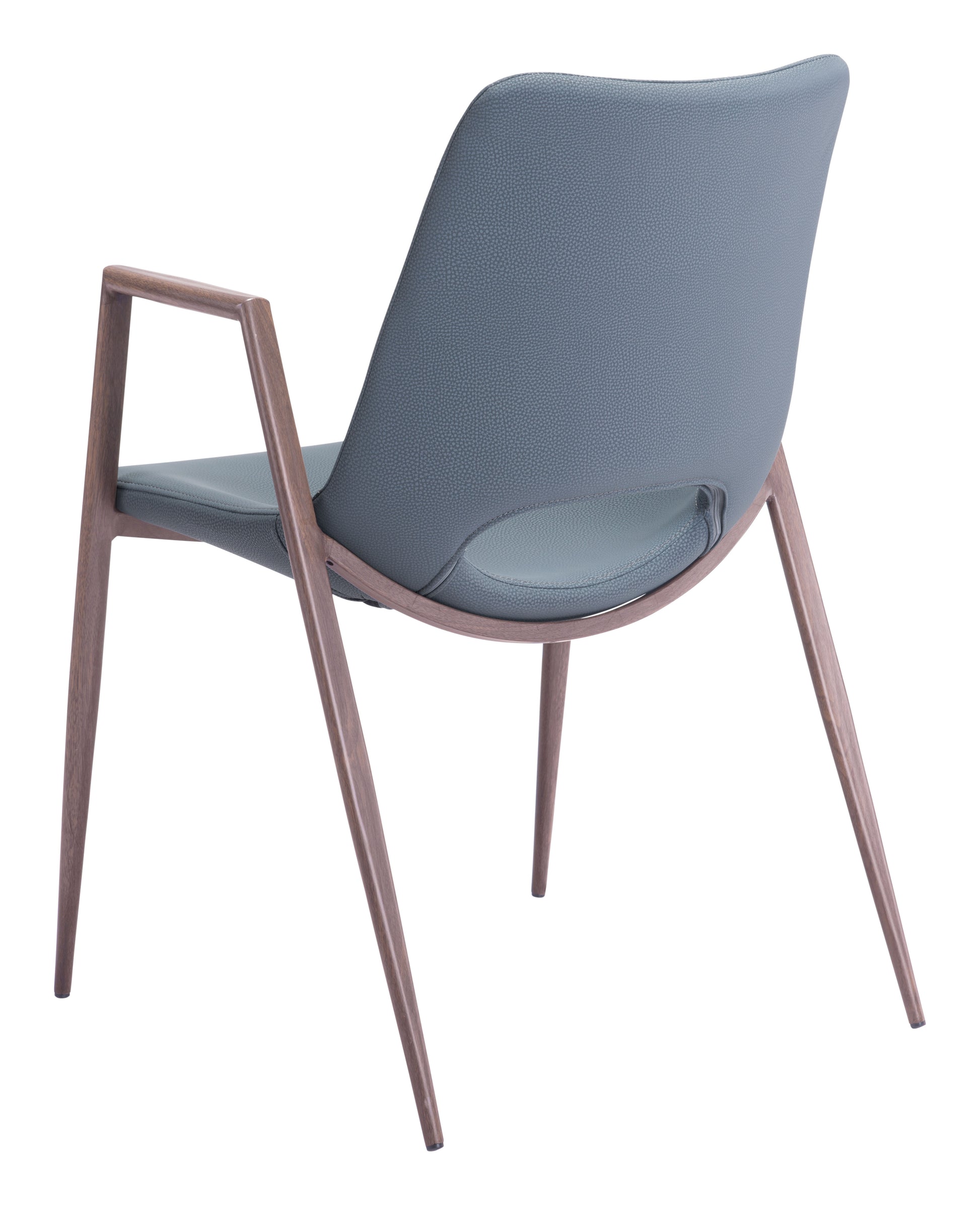 Desi Dining Chair (Set of 2) Azure Gray & Walnut - Disselt Designs