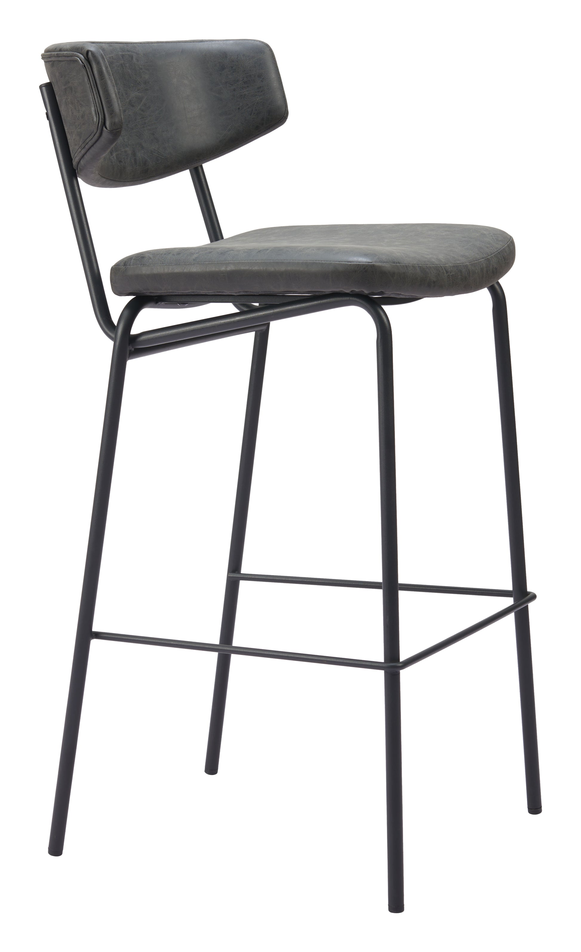 Charon Barstool (Set of 2) Vintage Black - Disselt Designs