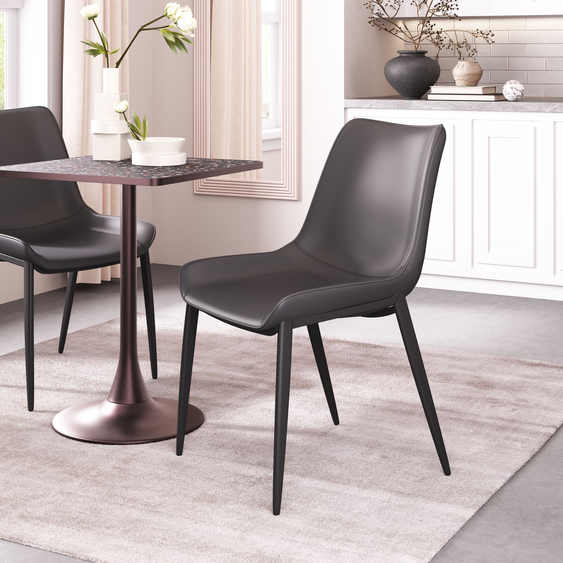 Magnus Dining Chair (Set of 2) Black - Disselt Designs
