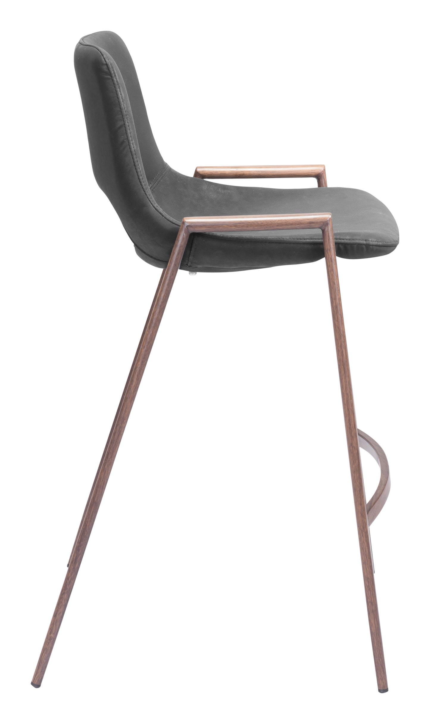 Desi Counter Stool (Set of 2) Black & Walnut - Disselt Designs