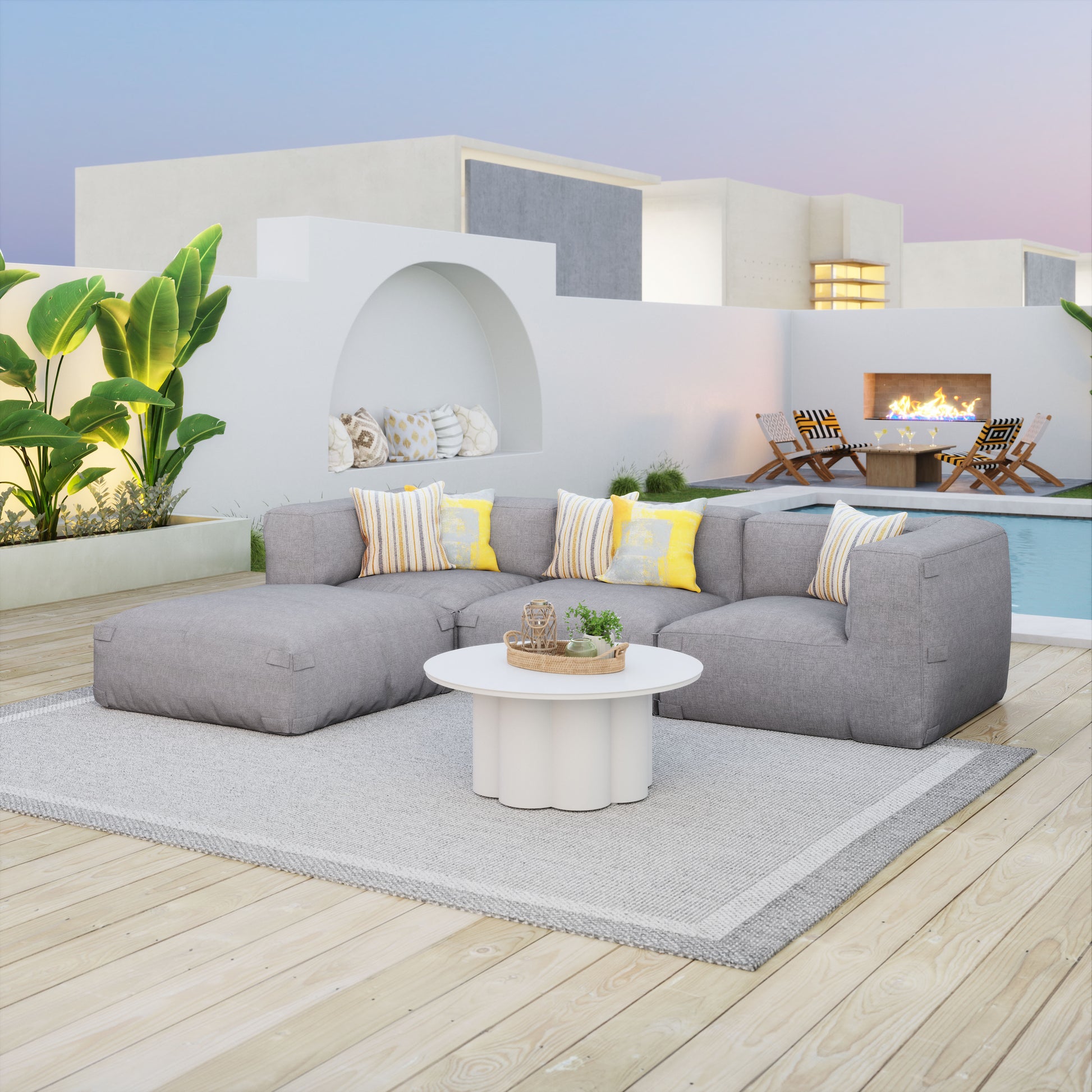 Luanda Middle Chair Gray - Disselt Designs