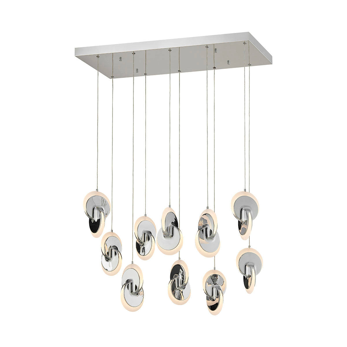 Deuterium Rectangular Chandelier // Chrome - Disselt Designs