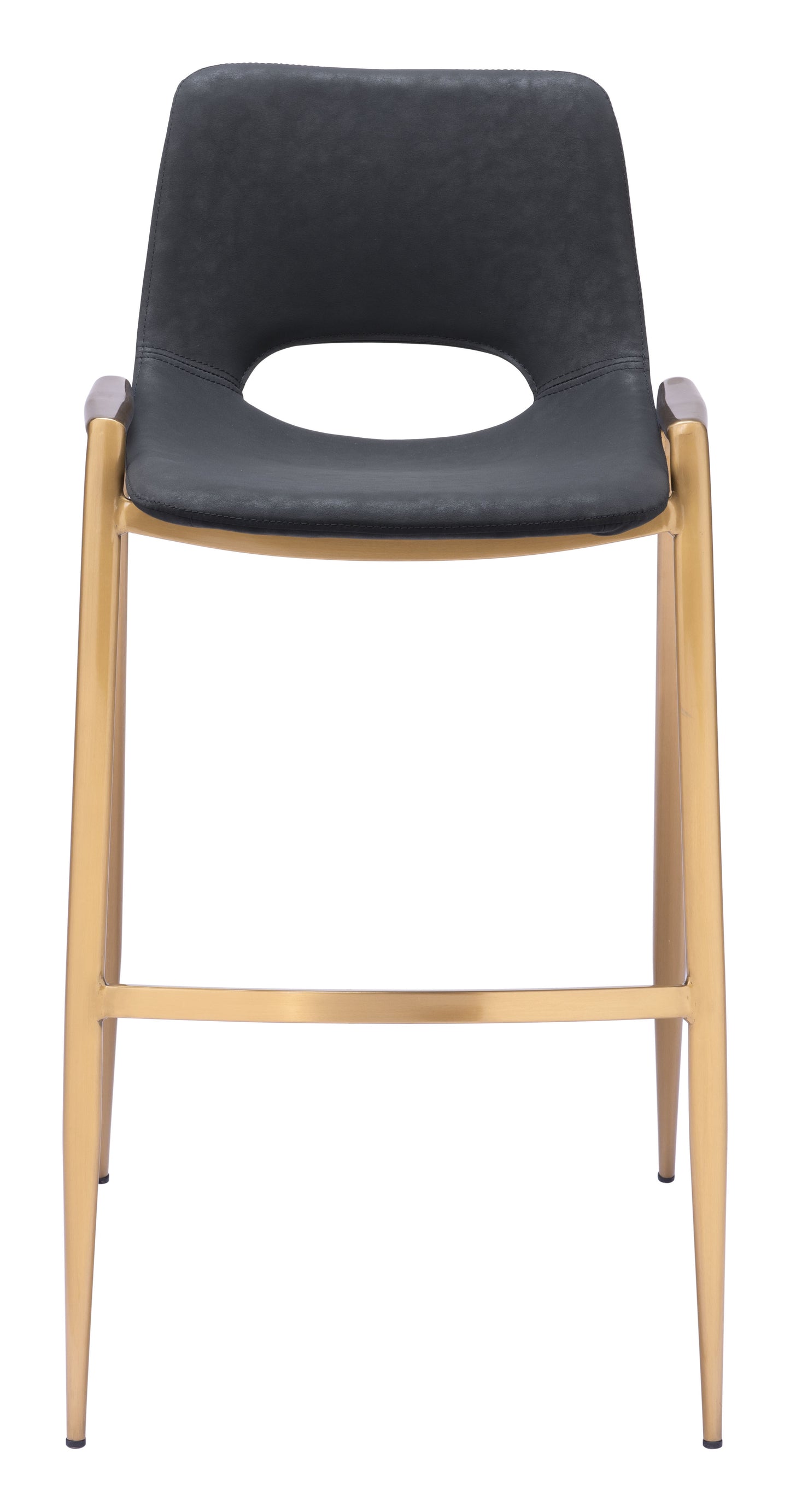 Desi Barstool (Set of 2) Black & Gold - Disselt Designs