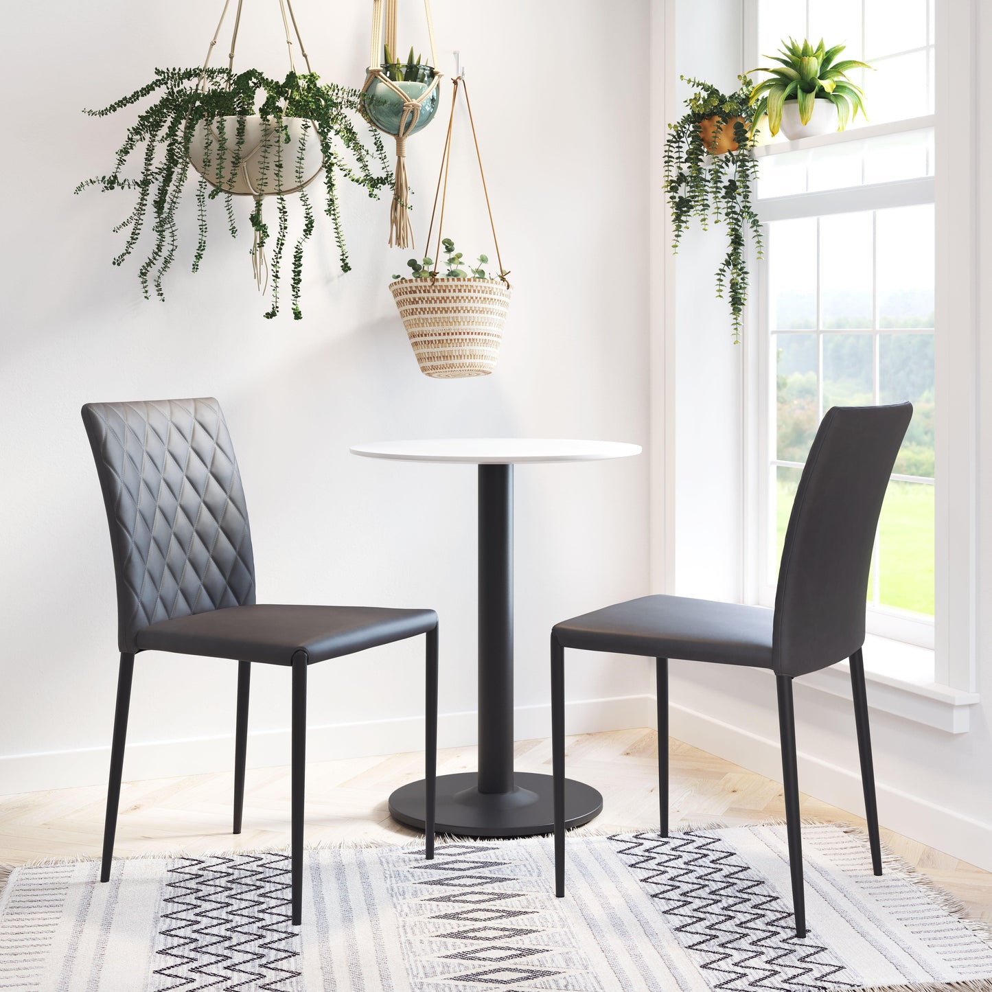 Alto Bistro Table White & Black - Disselt Designs