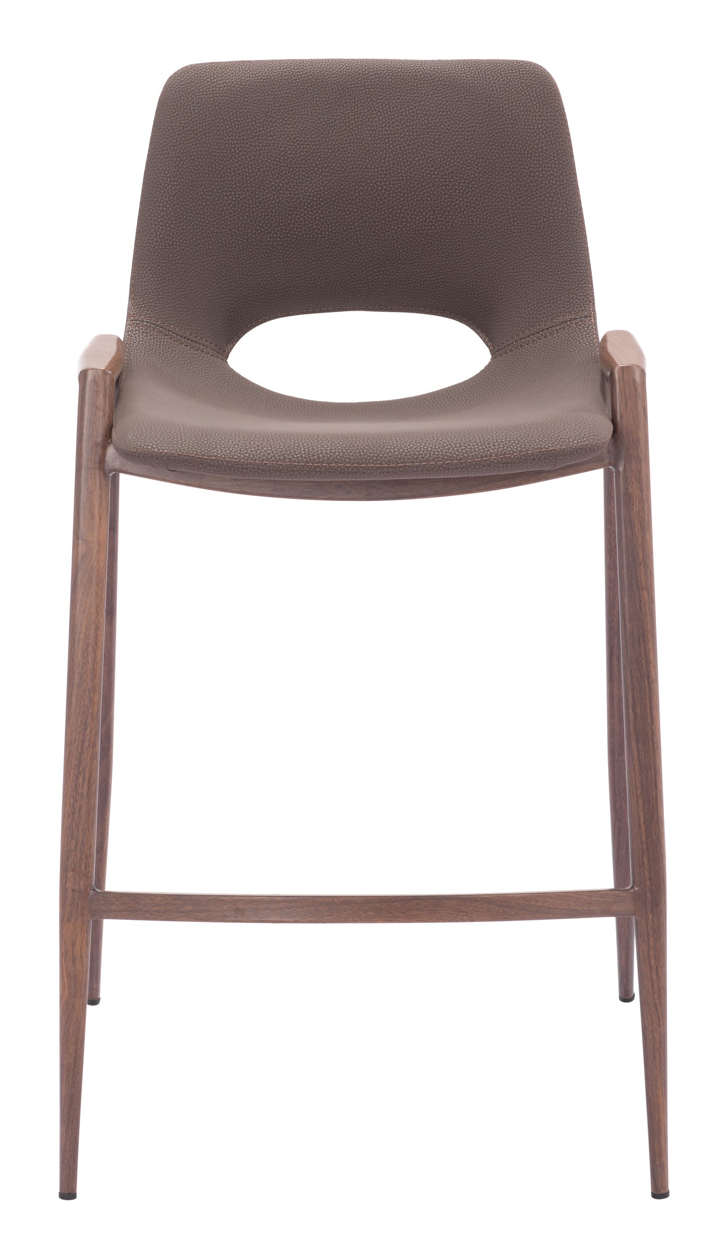 Desi Counter Stool (Set of 2) Brown & Walnut - Disselt Designs