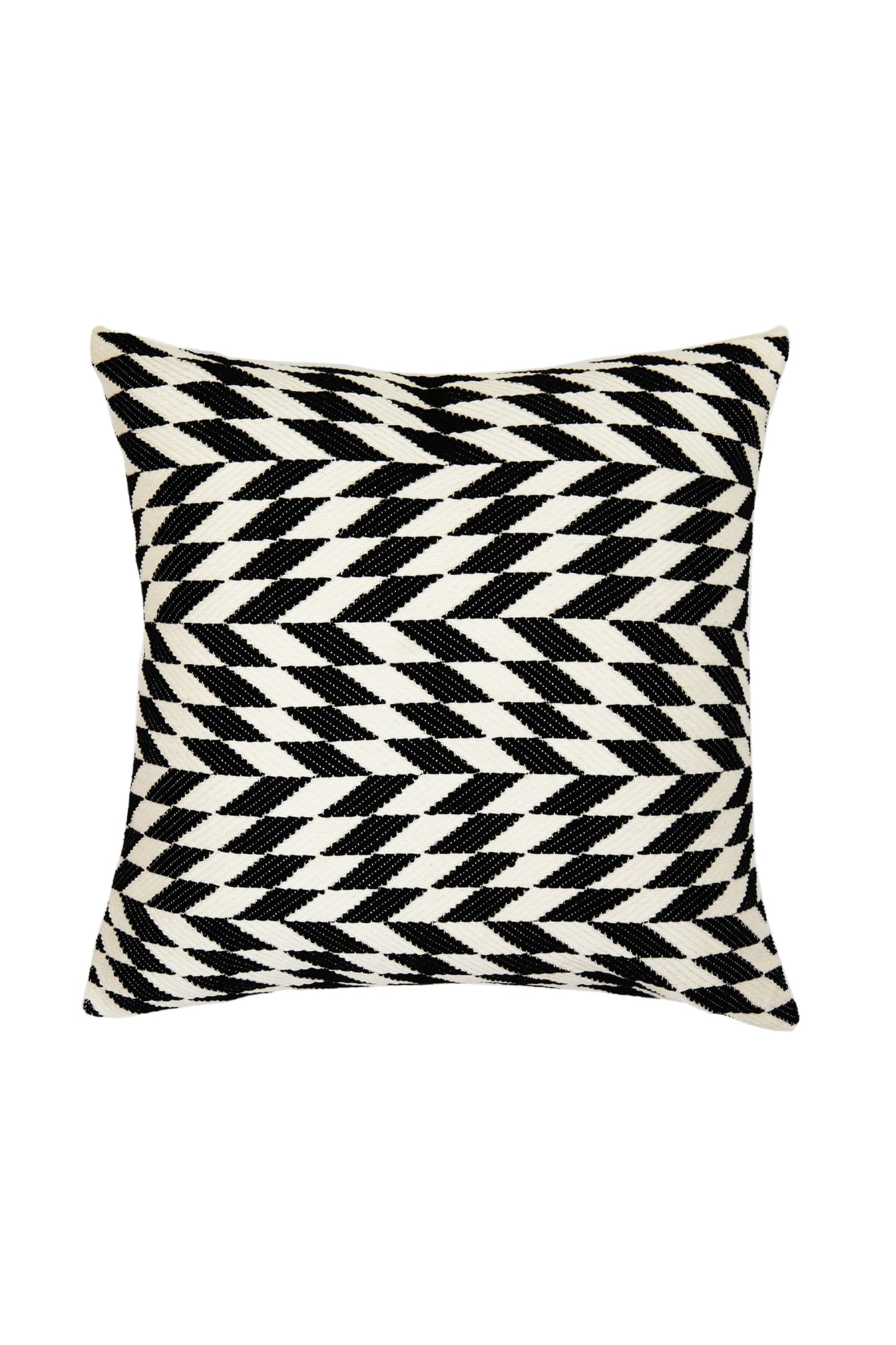Made to order: Almolonga Diamond Pillow - Black & Natural White -  12" x 20"