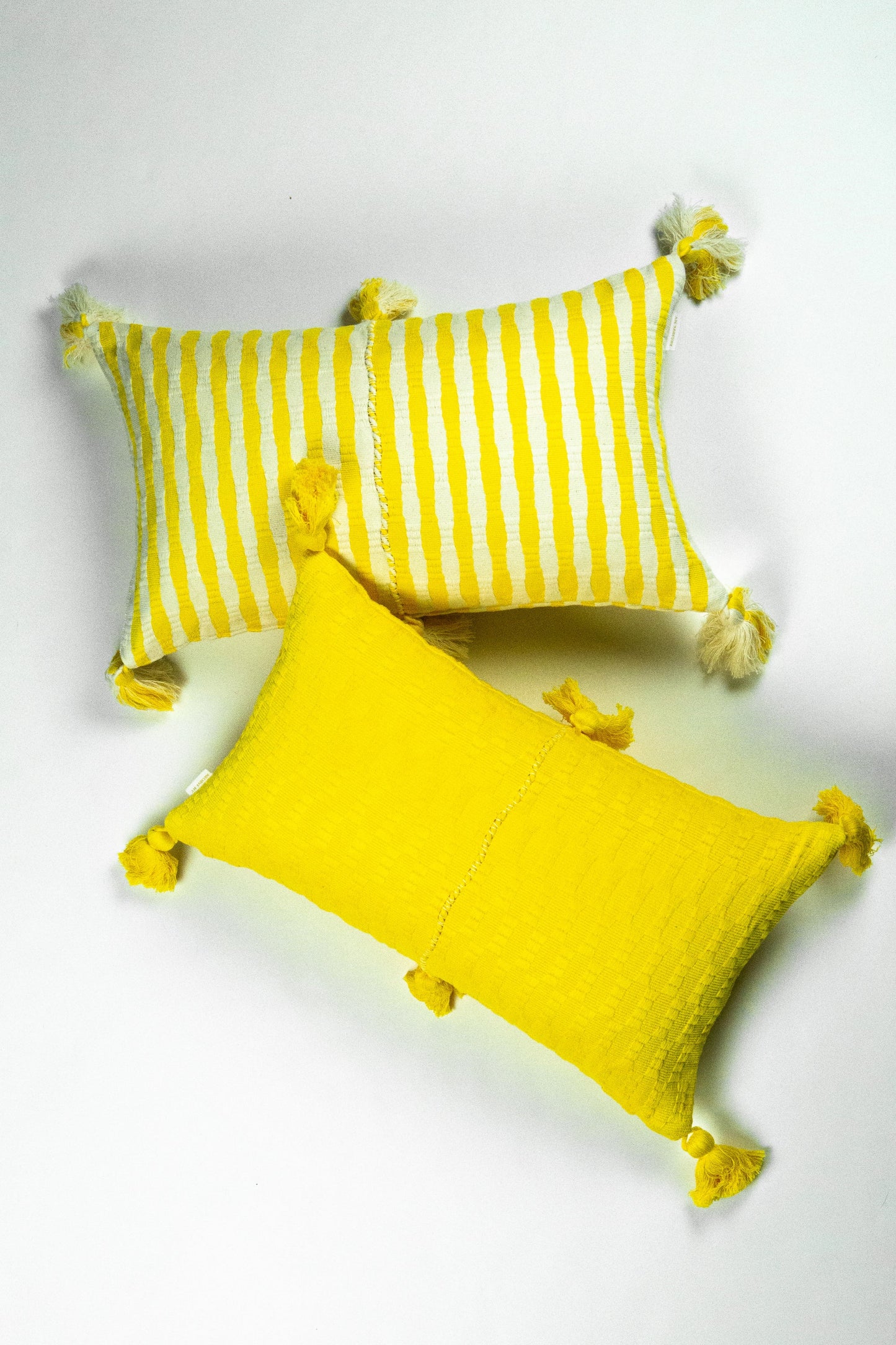 Antigua Pillow - Bright Yellow Stripe
