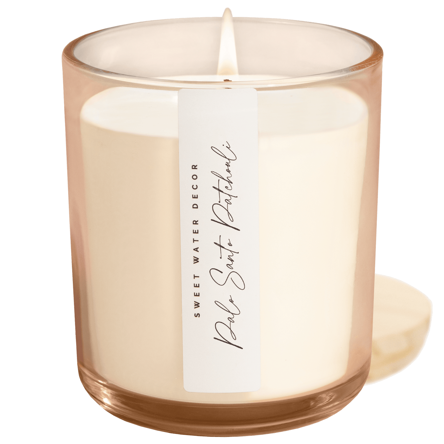Palo Santo Patchouli Soy Candle - Tinted Glass Jar - 12 oz