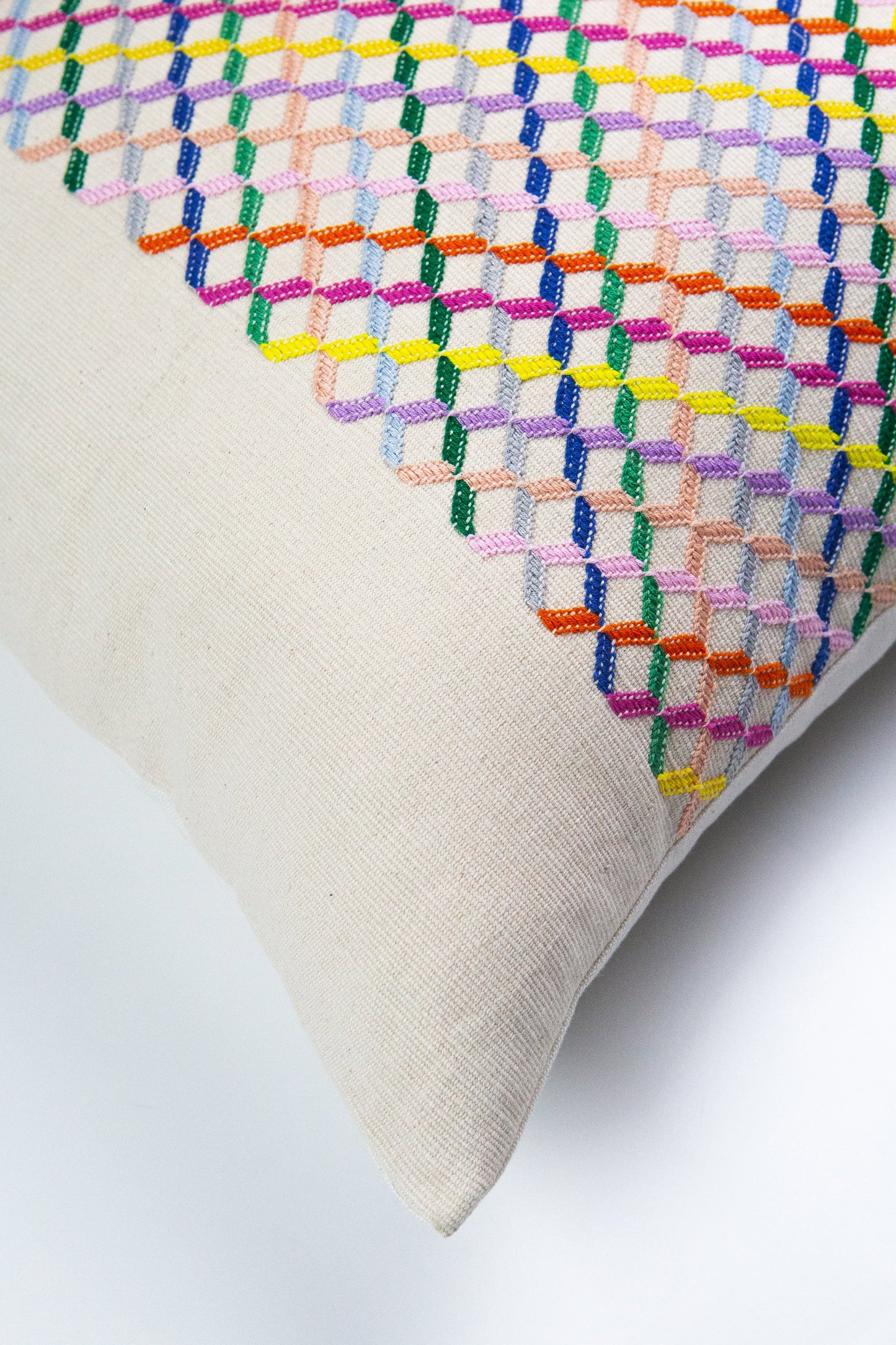 Cotzal Paneled Square Pillow