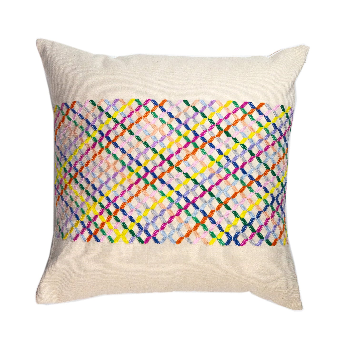 Cotzal Paneled Square Pillow