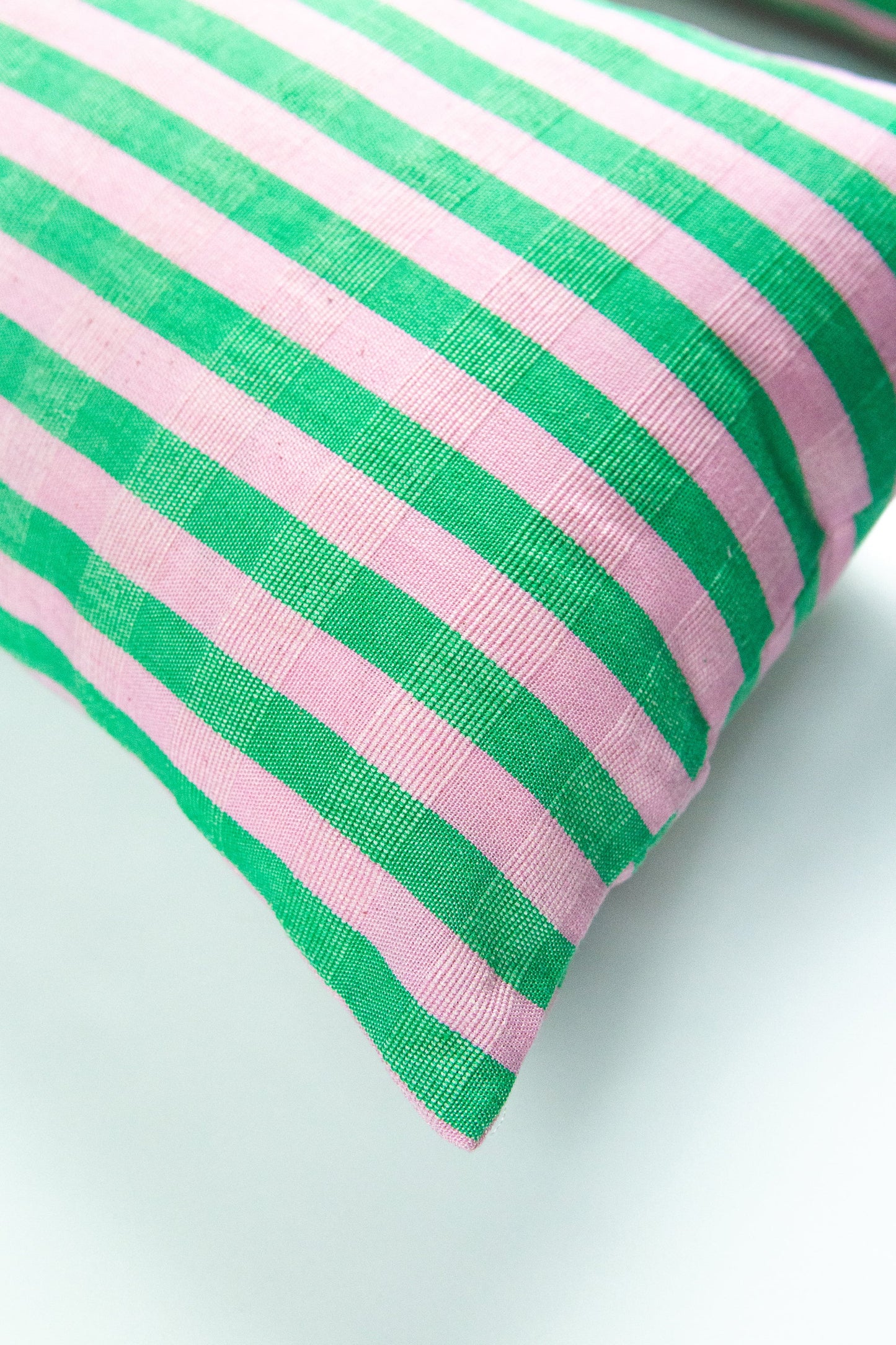 Flora Stripe Square Pillow