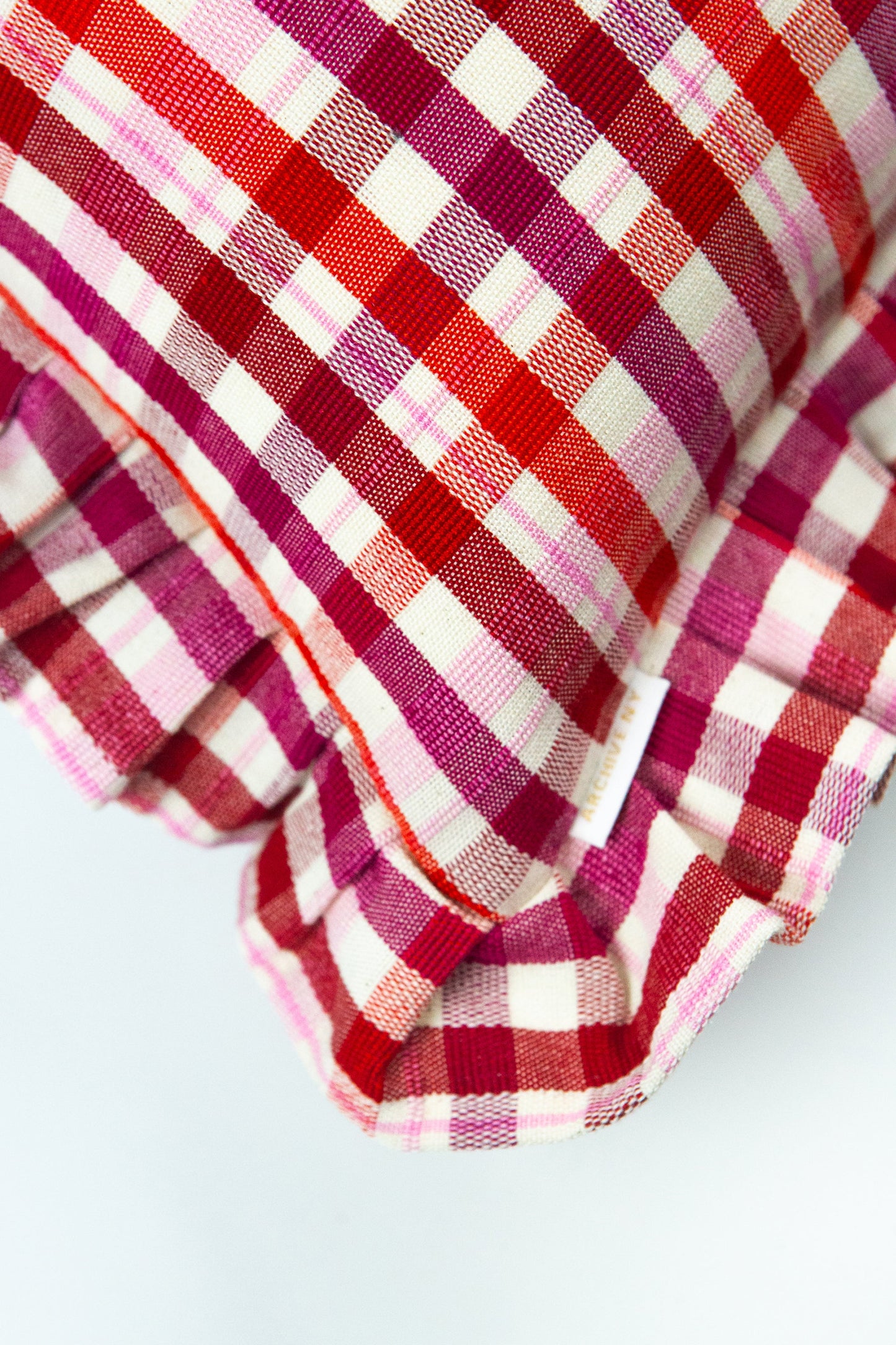 Noel Ruffle Plaid Pillow