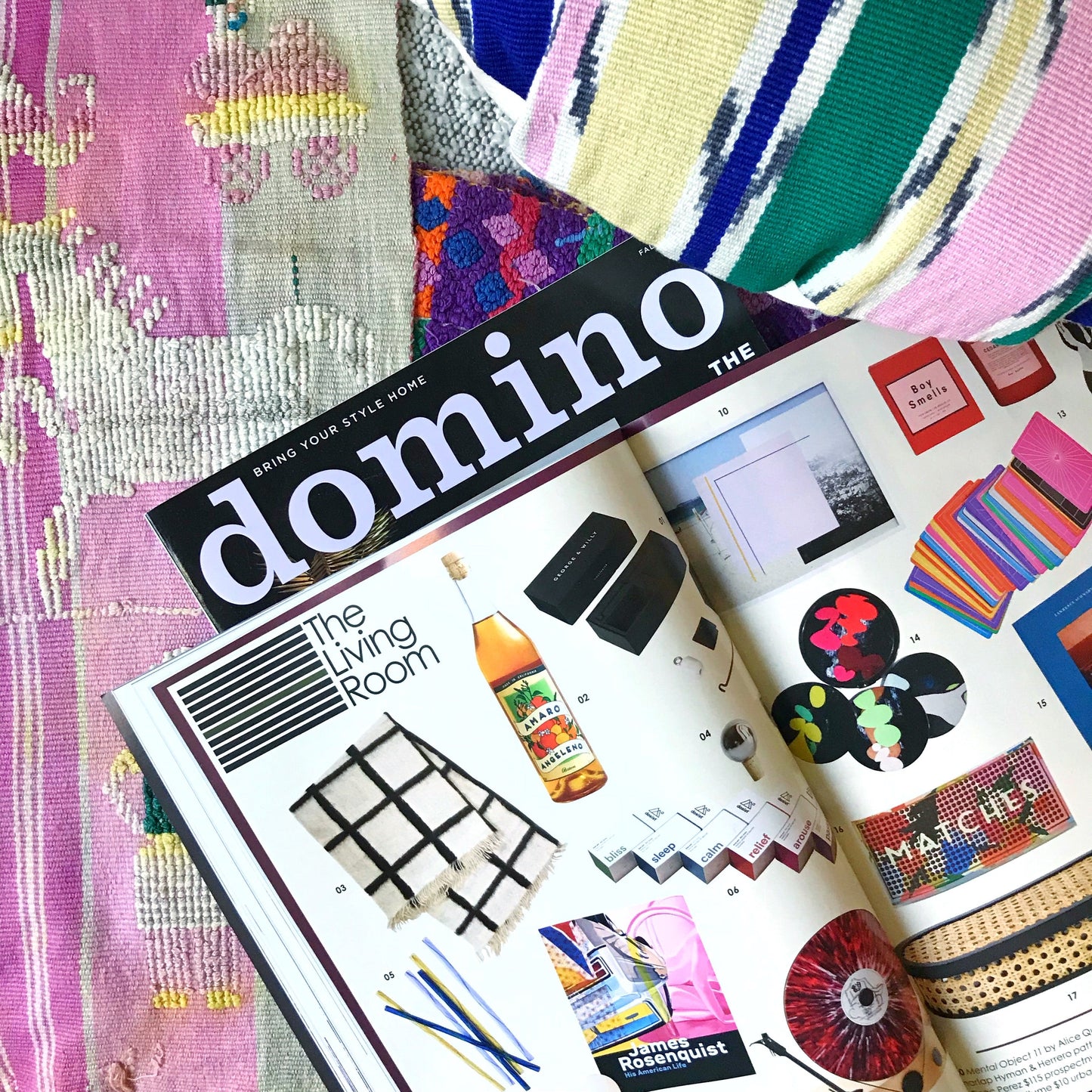 Momos Grid Blanket- Natural White and Black