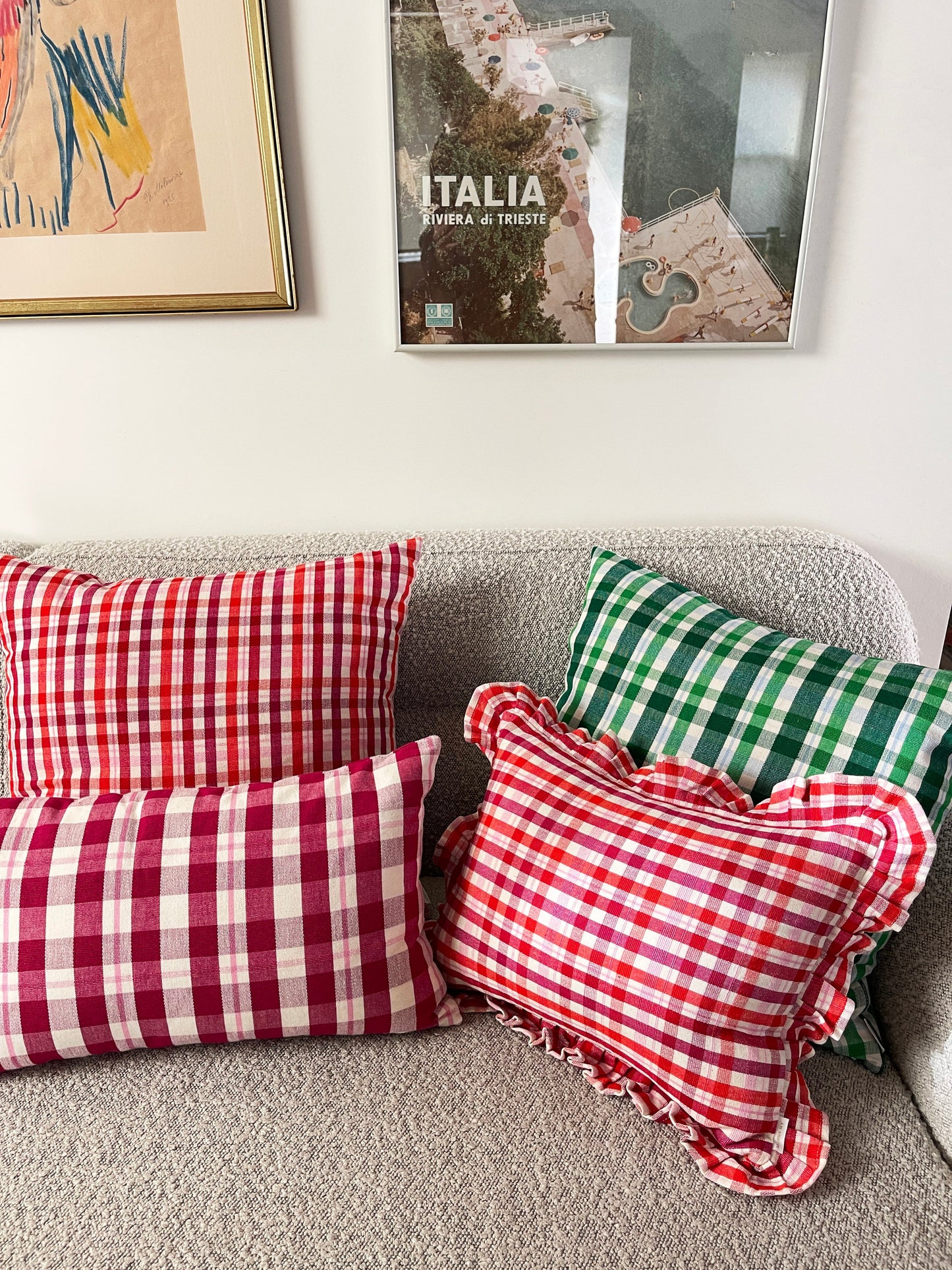 Noel Plaid Square Pillow