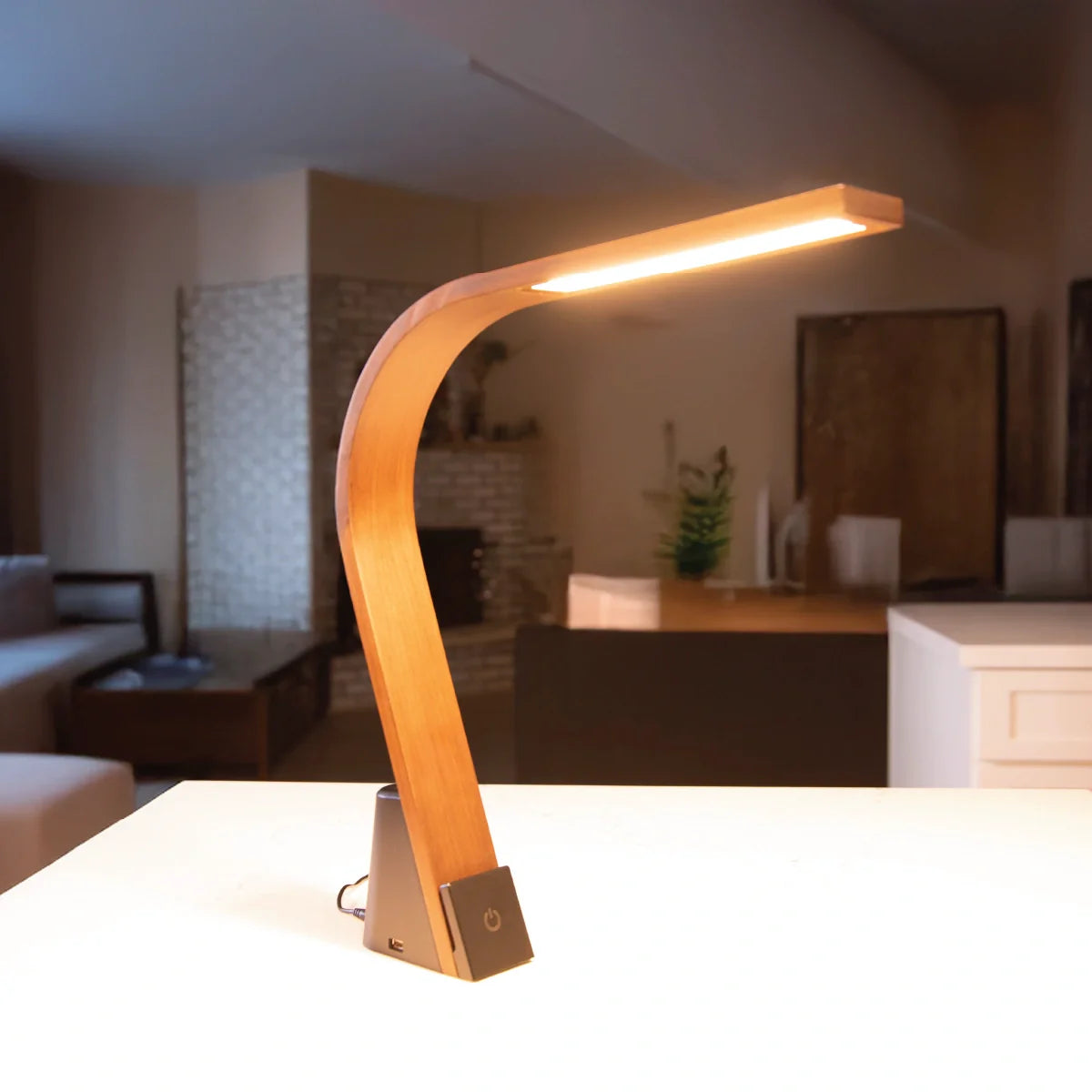 Brooklyn LED Task Light - Black Walnut Wood - Disselt Designs