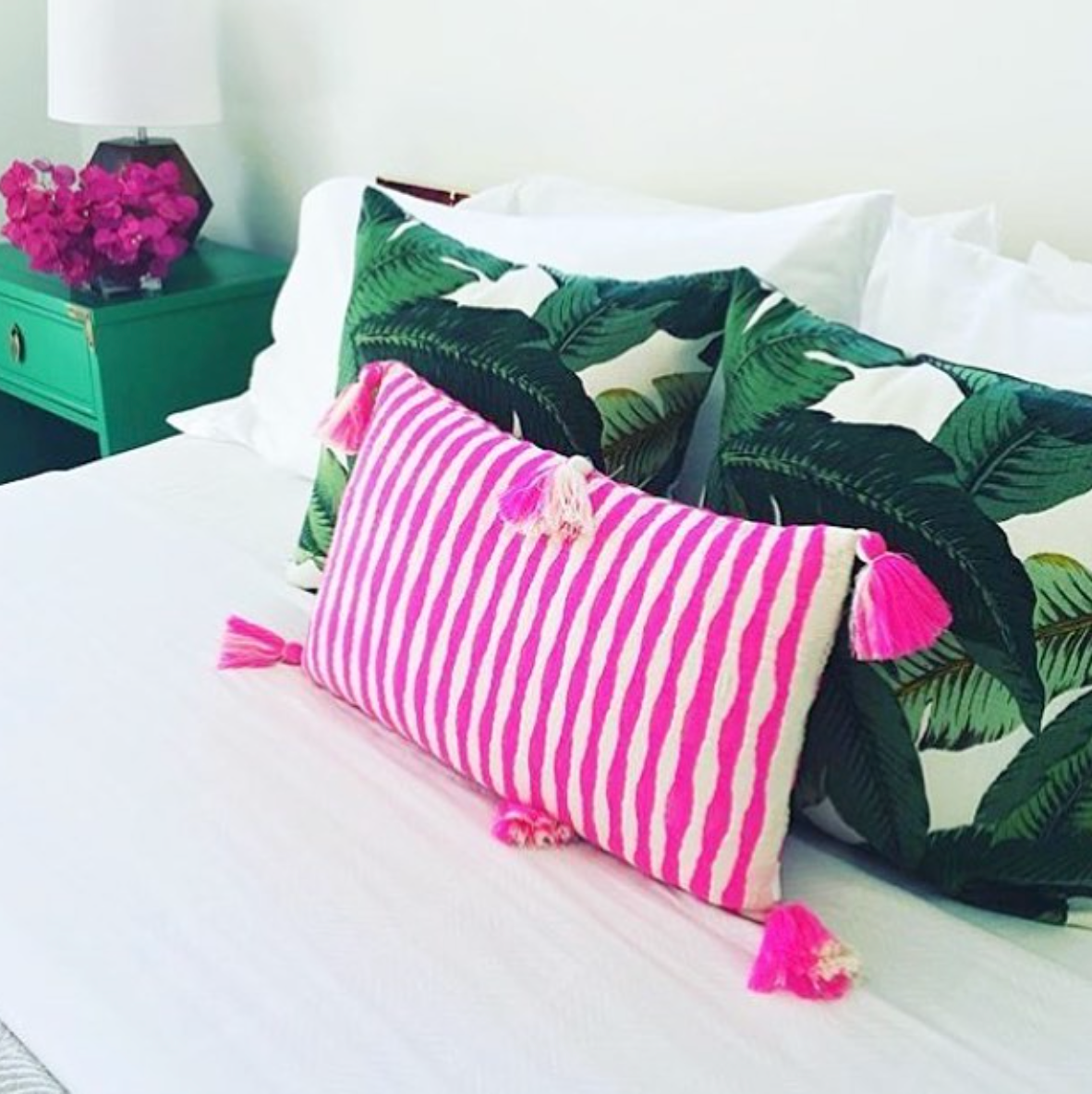 Antigua Pillow - Neon Pink