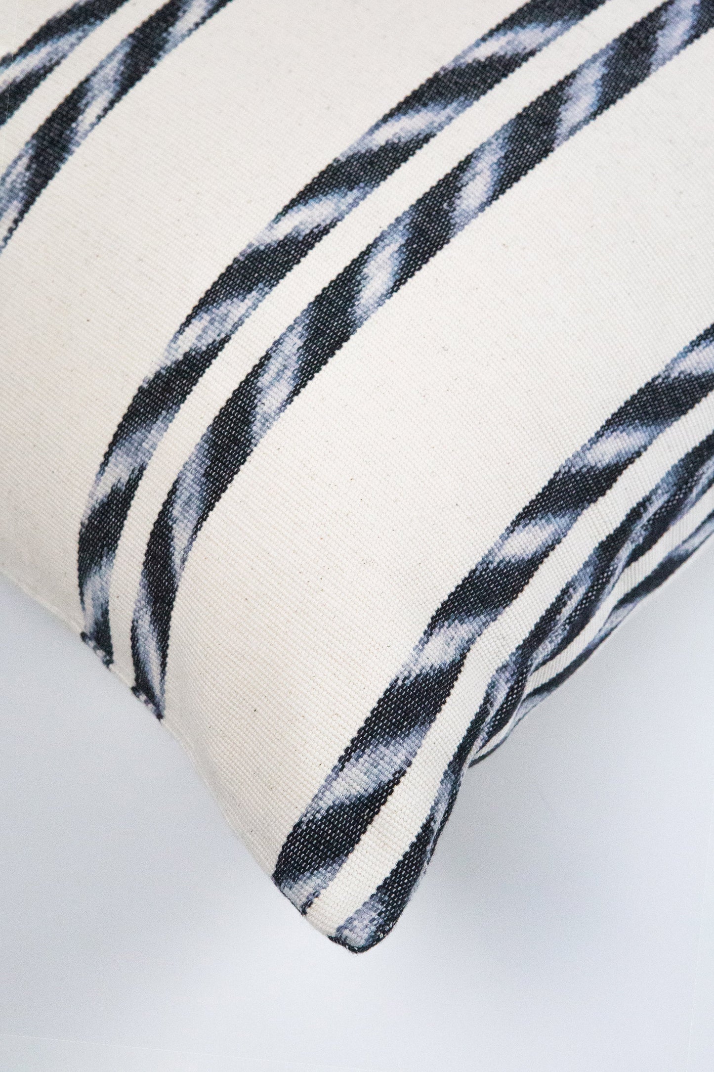 Toto Palm in Cream & Grey Ikat Pillow