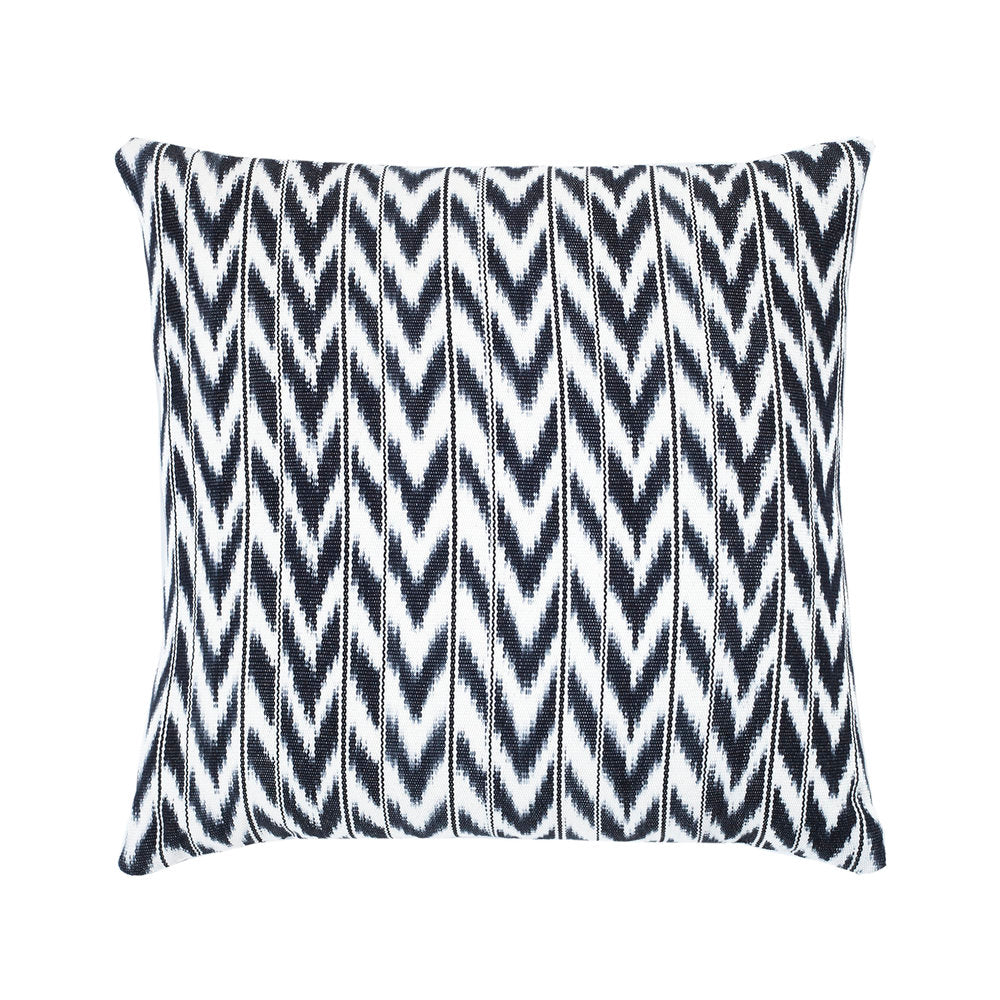 Toto Black + White Ikat Pillow