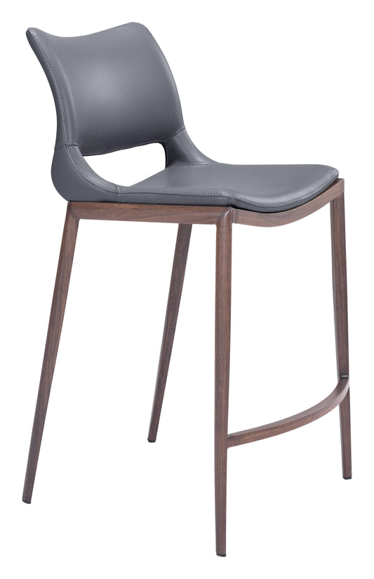 Ace Counter Stool (Set of 2) Dark Gray & Walnut - Disselt Designs