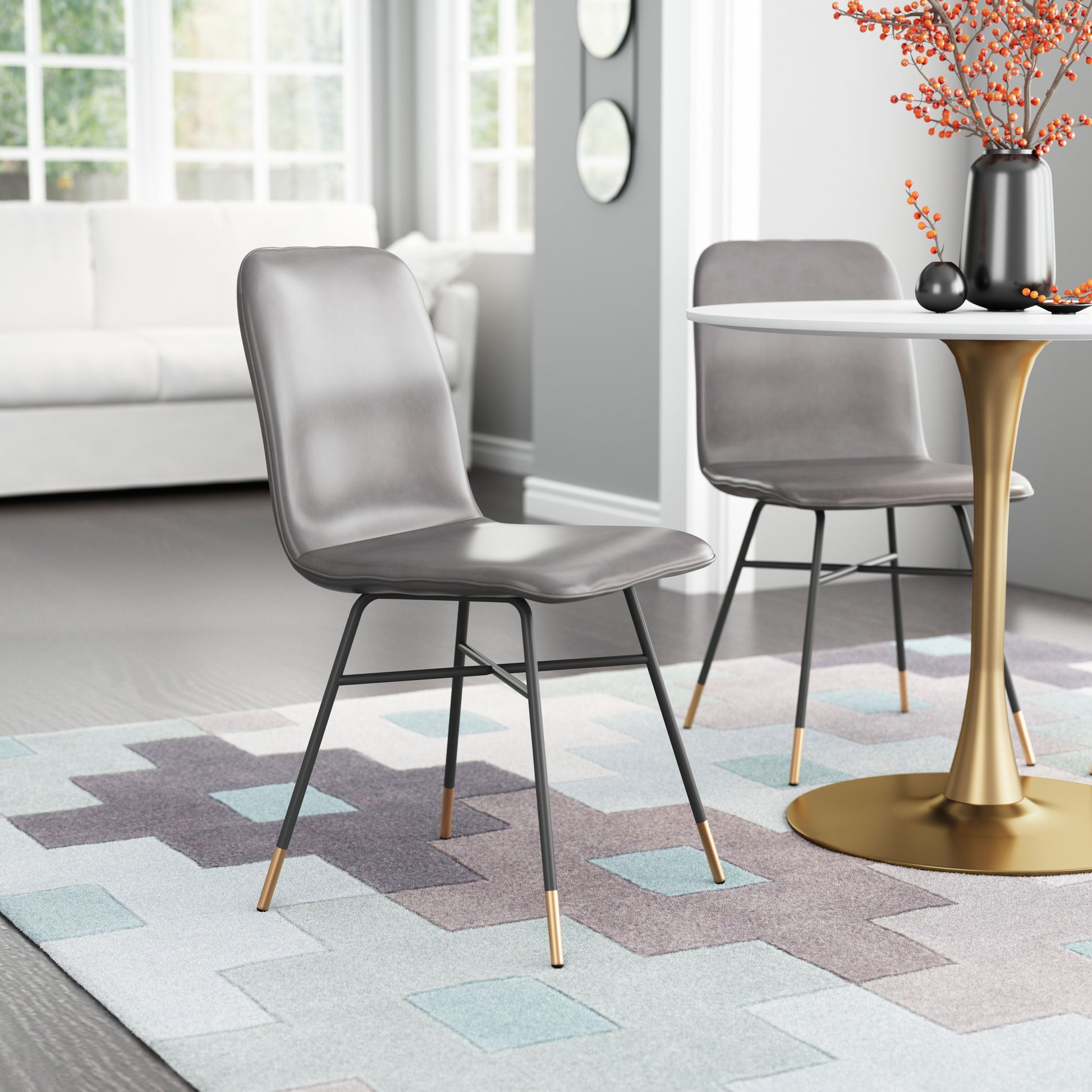 Var Dining Chair (Set of 2) Gray - Disselt Designs