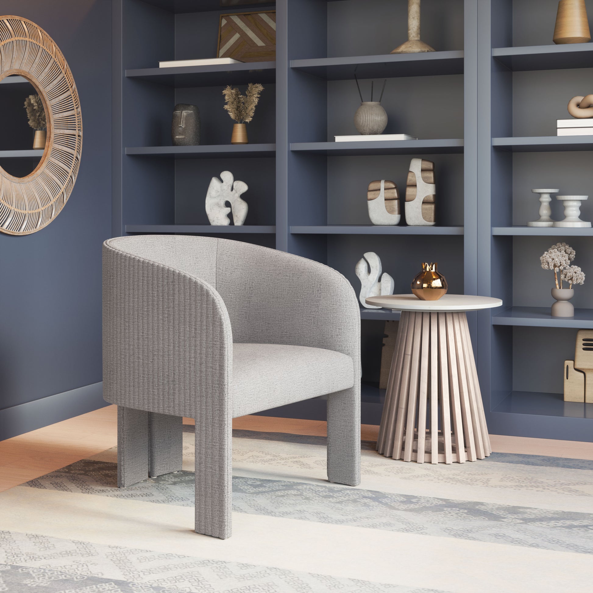 Hull Accent Chair Slate Gray - Disselt Designs