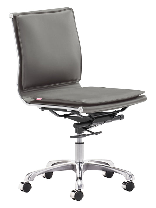 Lider Plus Armless Office Chair Gray - Disselt Designs