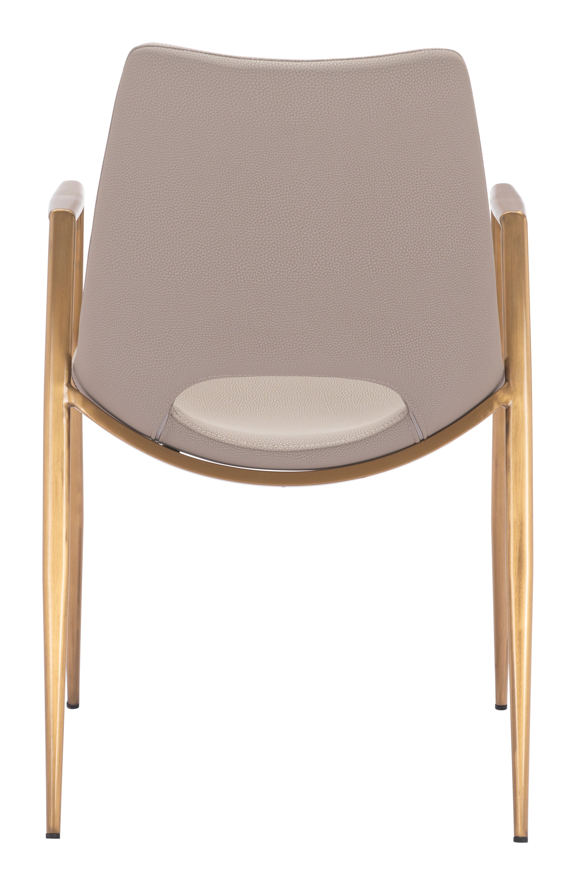 Desi Dining Chair (Set of 2) Beige & Gold - Disselt Designs