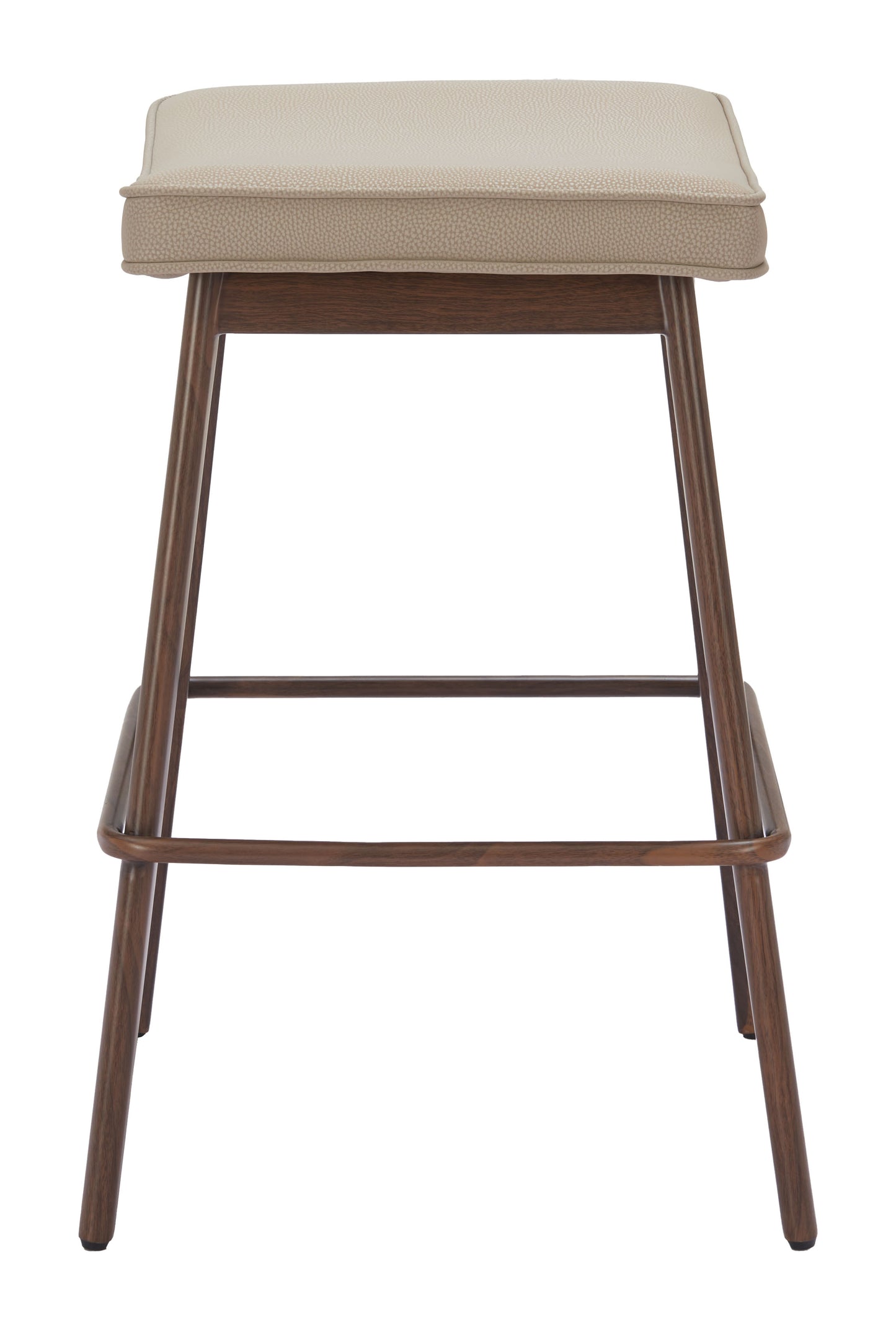 Divat Counter Stool (Set of 2) Beige & Walnut - Disselt Designs