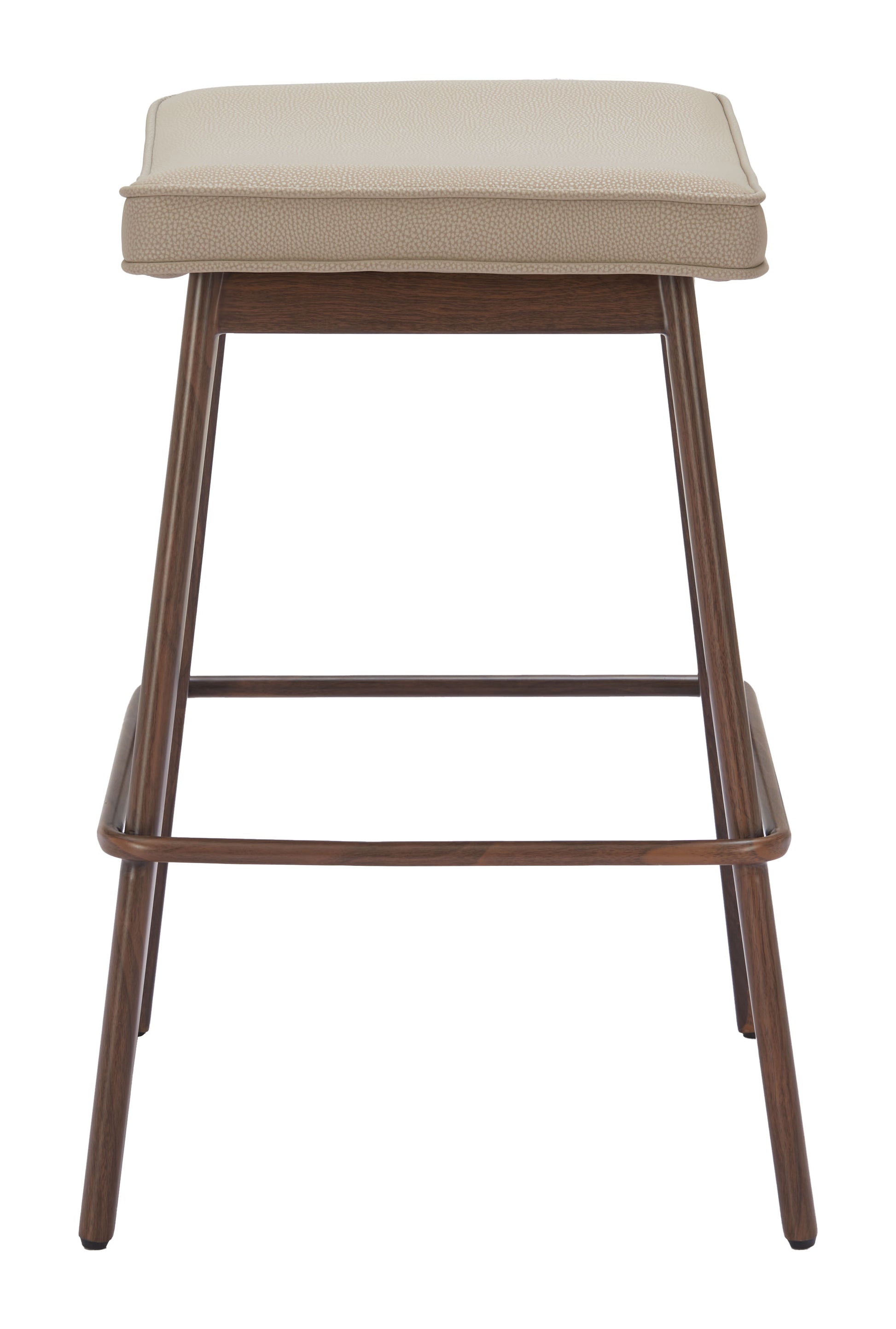 Divat Counter Stool (Set of 2) Beige & Walnut - Disselt Designs