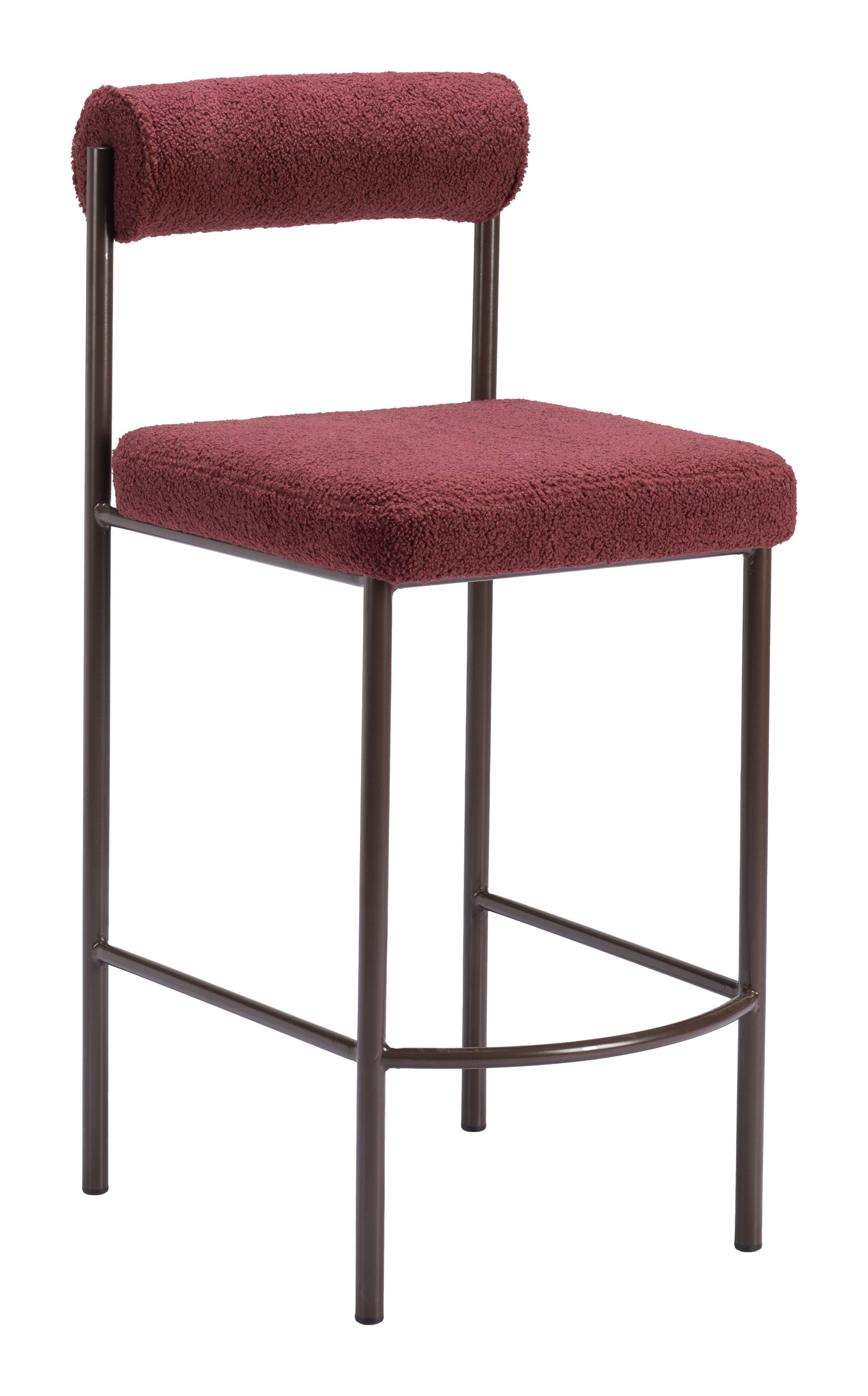 Livorno Counter Stool (Set of 2) Red & Bronze - Disselt Designs