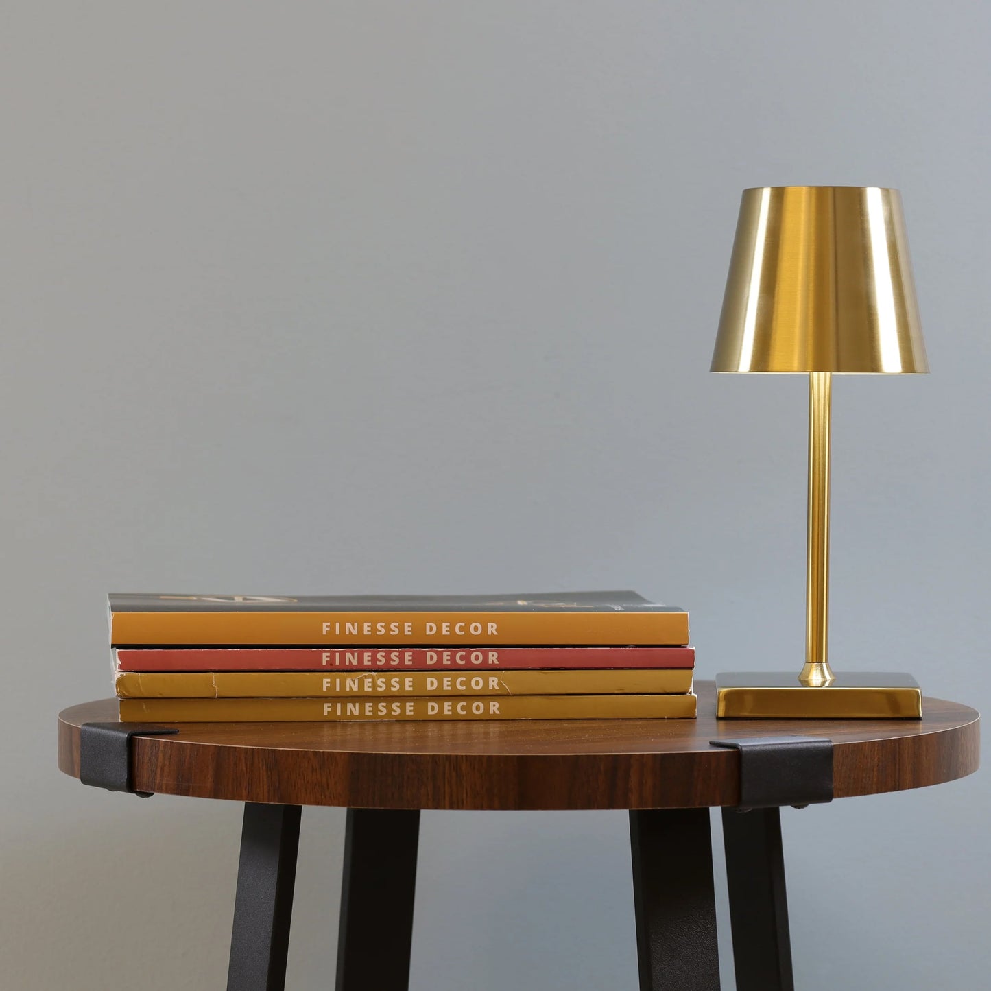 Beam Column Rechargeable Table Lamp // Gold - Disselt Designs