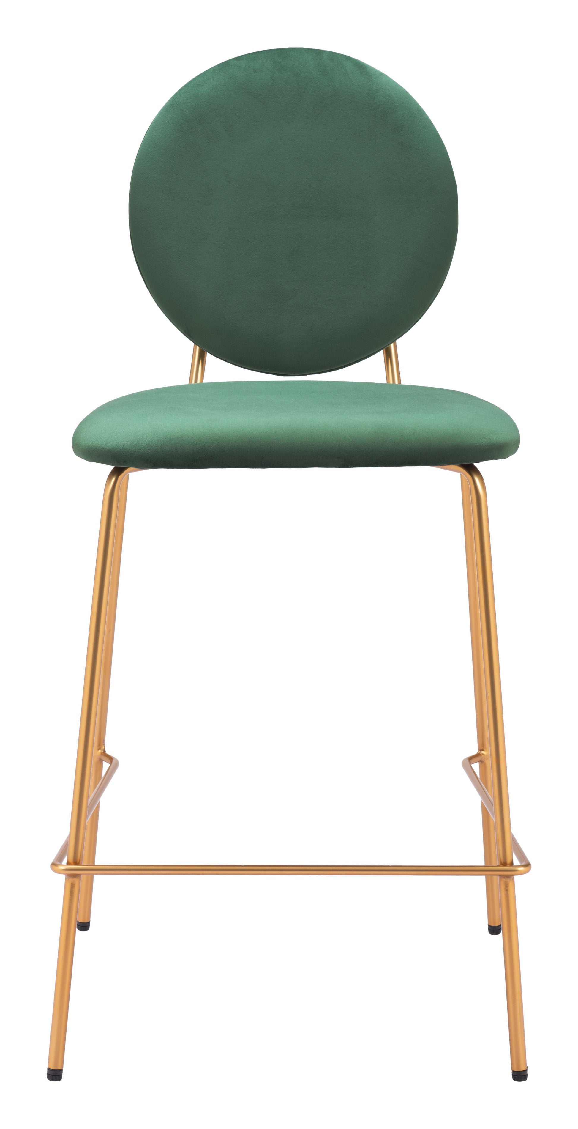 Odessa Counter Stool (Set of 2) Green & Gold - Disselt Designs